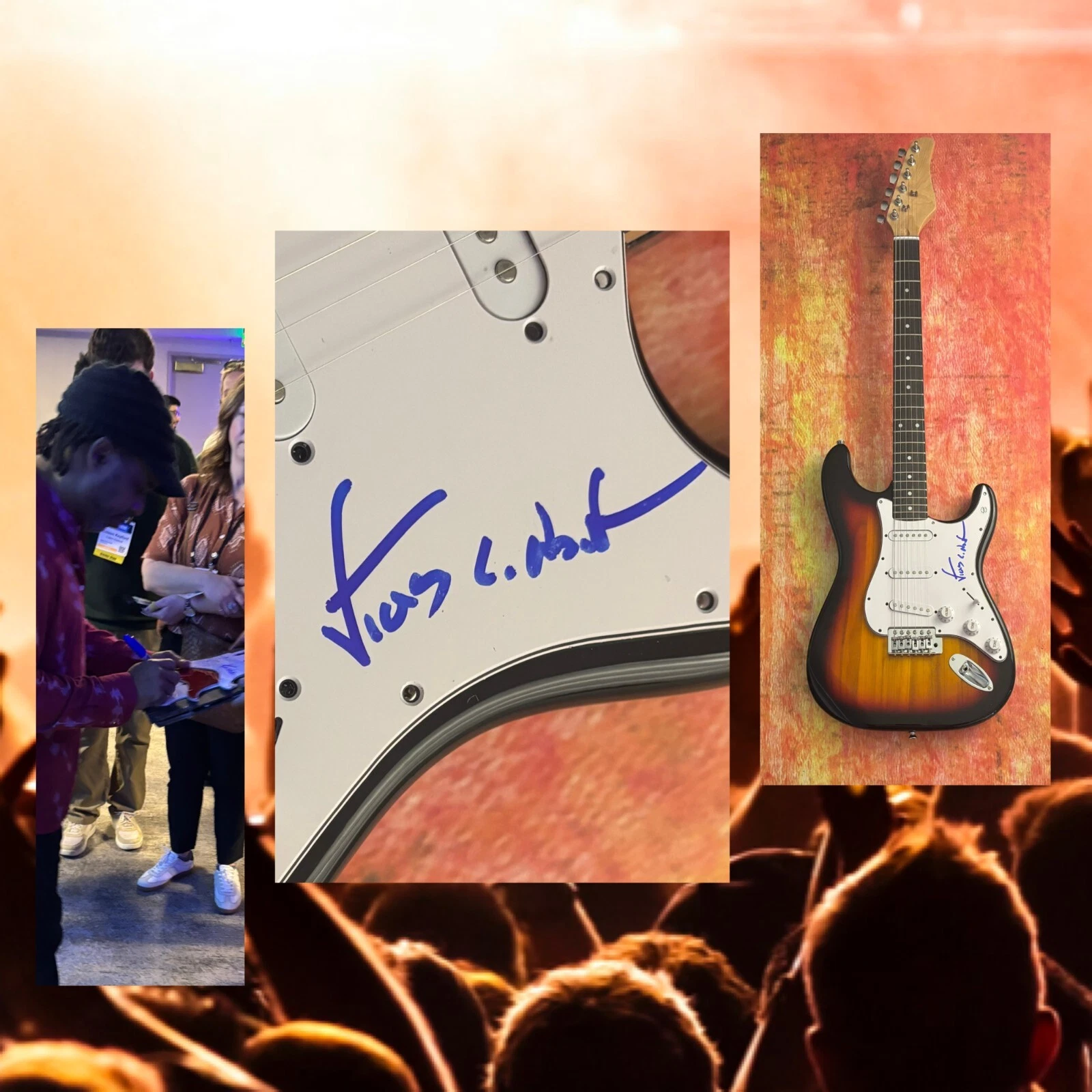 GFA Bela Fleck * VICTOR WOOTEN * Signed Autograph Electric Guitar PROOF COA