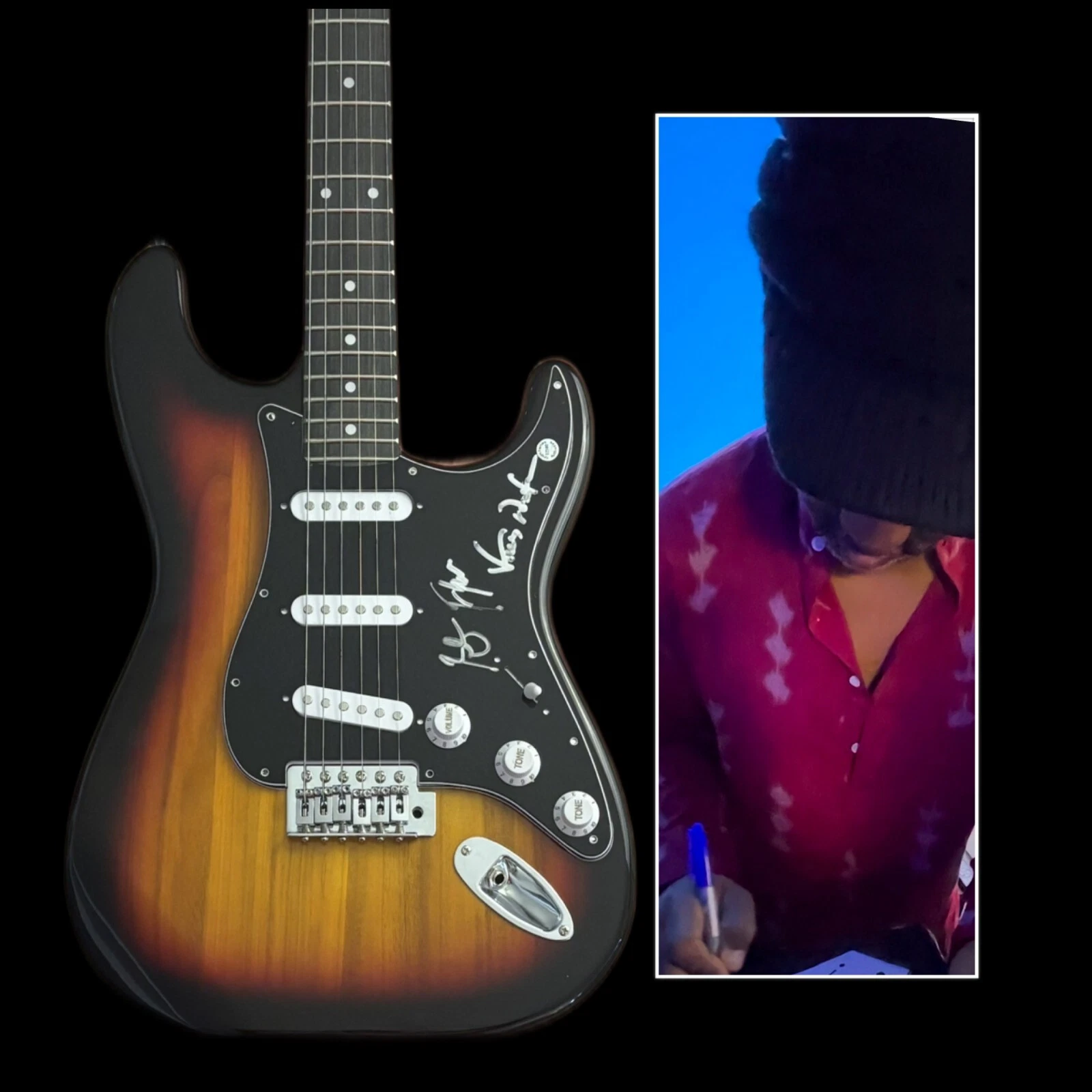 GFA Victor Wooten & * BELA FLECK AND THE FLECKTONES * Signed Electric Guitar COA