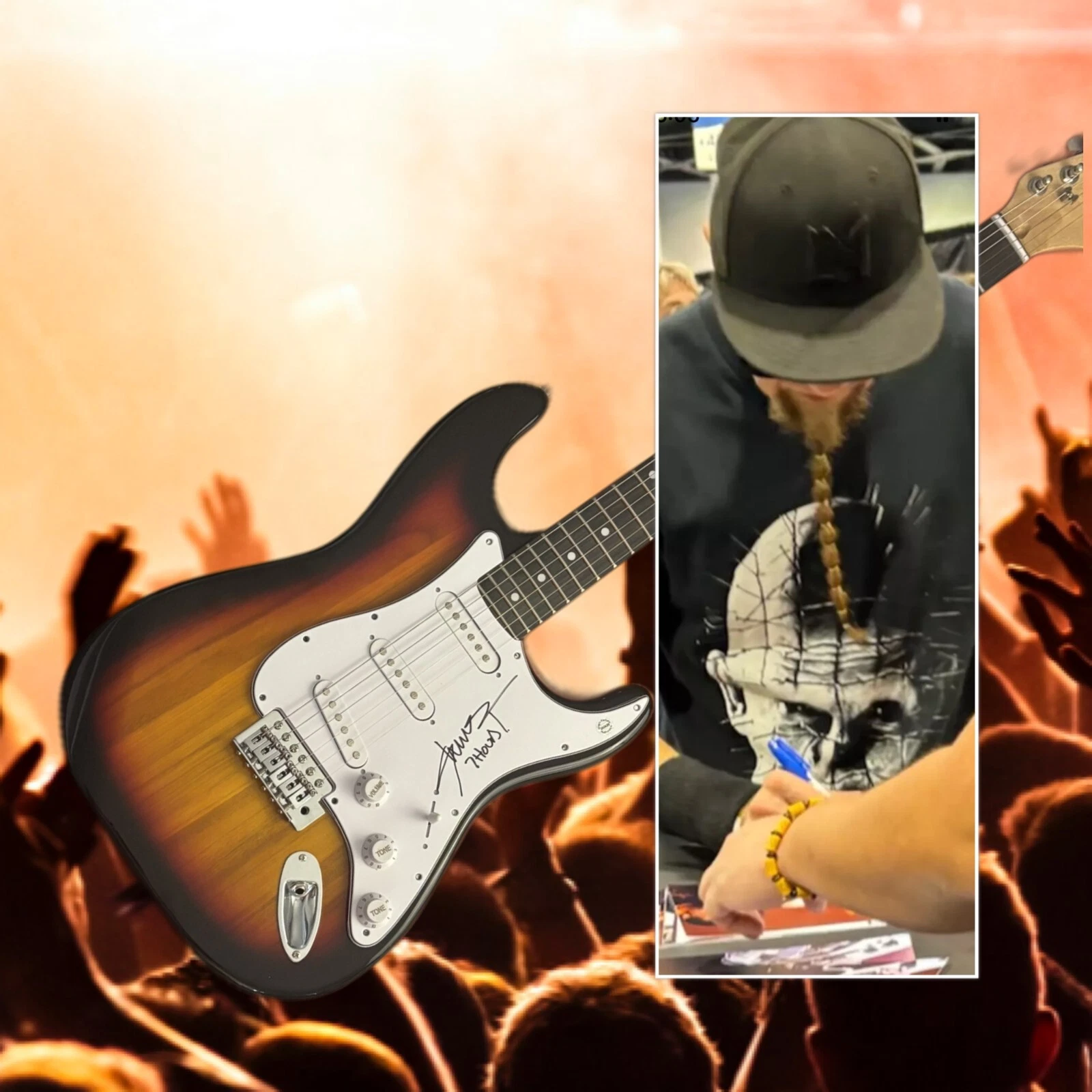 GFA System of a Down Band * SHAVO ODADJIAN * Signed Electric Guitar PROOF COA