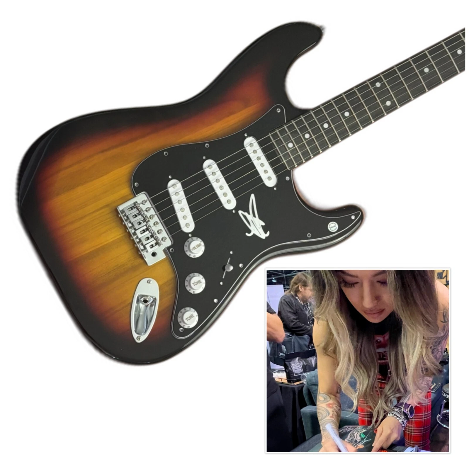 GFA The Smashing Pumpkins Band * KIKI WONG * Signed Electric Guitar PROOF COA