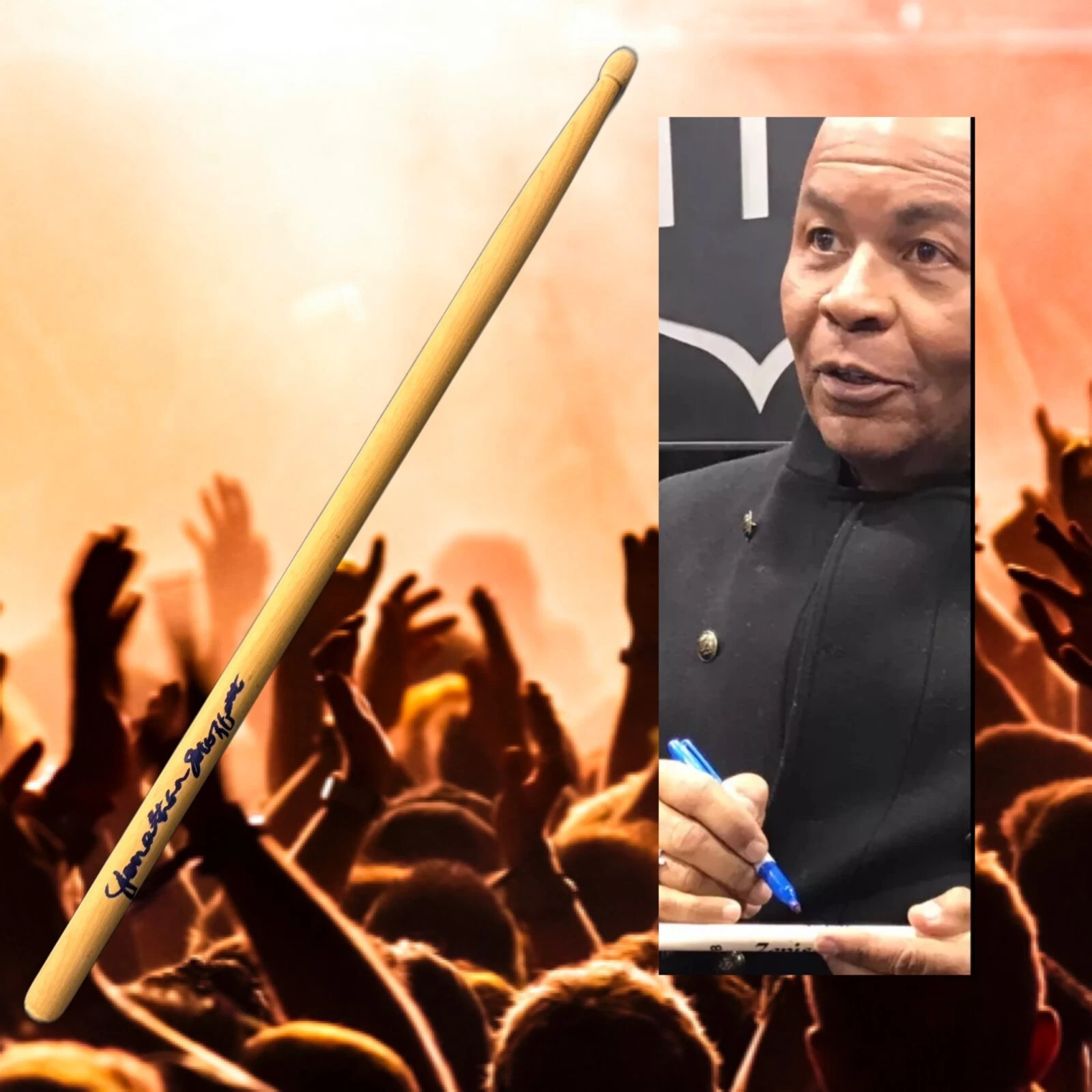 GFA MICHAEL JACKSON’S DRUMMER * JONATHAN MOFFETT * SIGNED DRUMSTICK PROOF COA COLLECTIBLE MEMORABILIA