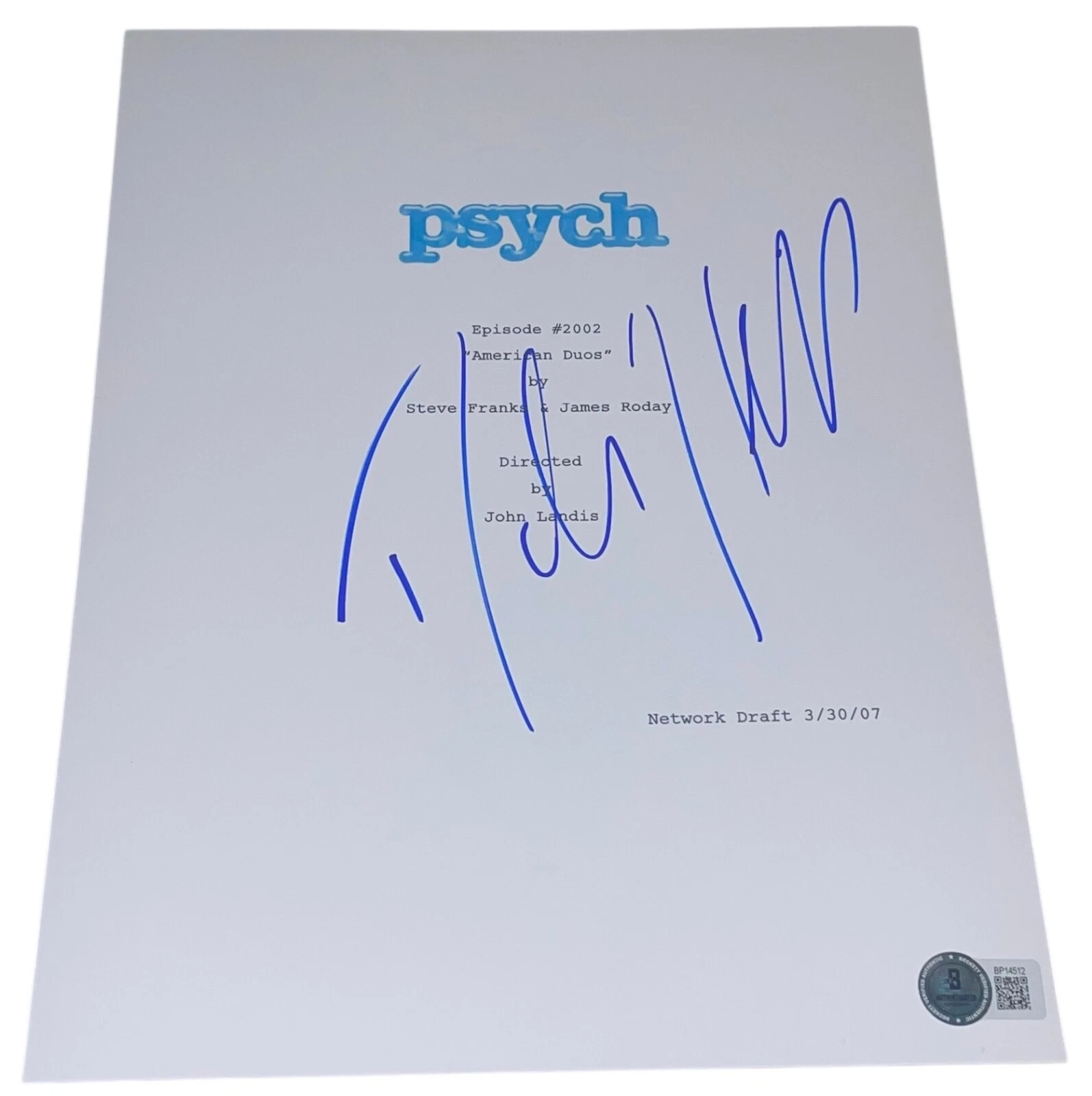 Dule Hill Signed Autograph Psych Full TV Episode Script Screenplay Beckett BAS