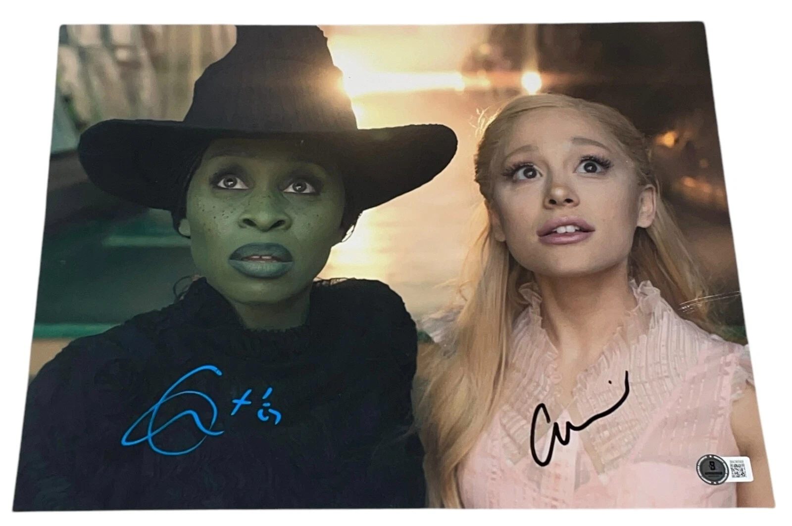 Ariana Grande Cynthia Erivo Signed Autograph 11x14 Photo Authentic Wicked BAS NY