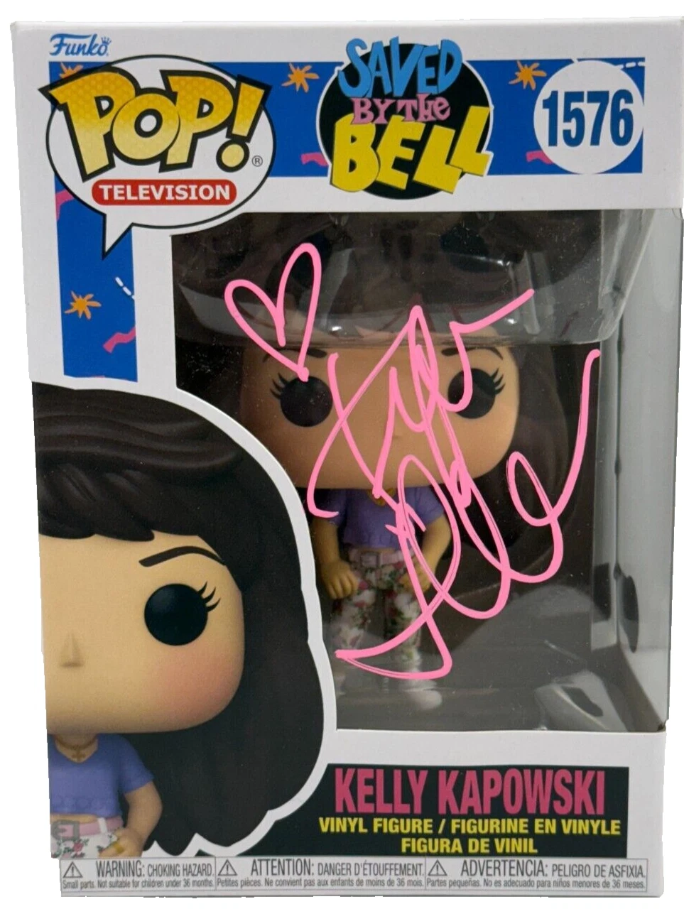 Tiffani Thiessen Signed Kelly Kapowski Funko Saved by the Bell Beckett Witness