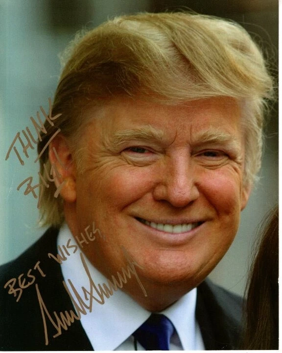 DONALD J. TRUMP Signed Autographed 8x10 Photo 45th PRESIDENT