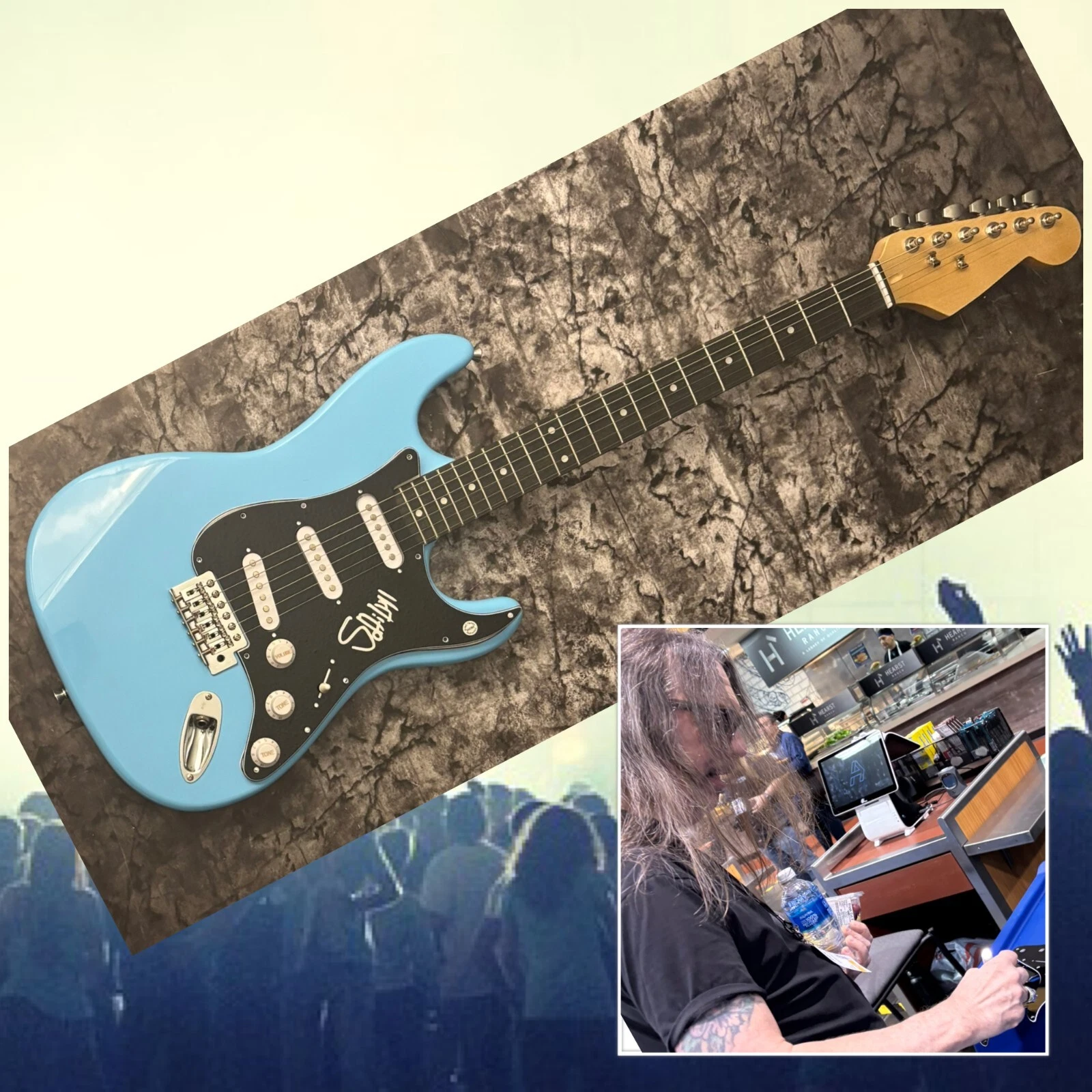 GFA Skid Row Guitarist * SCOTTI HILL * Signed Electric Guitar PROOF COA