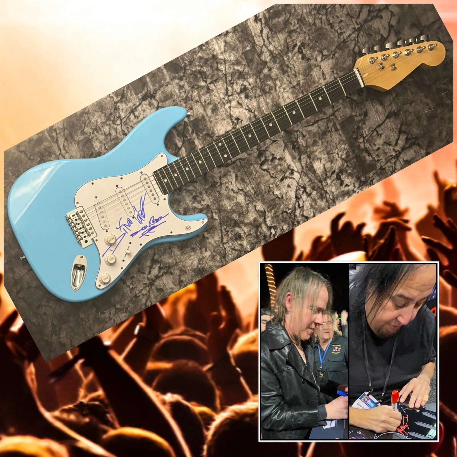 GFA Burton C. Bell & Dino Cazares * FEAR FACTORY * Signed Electric Guitar COA
