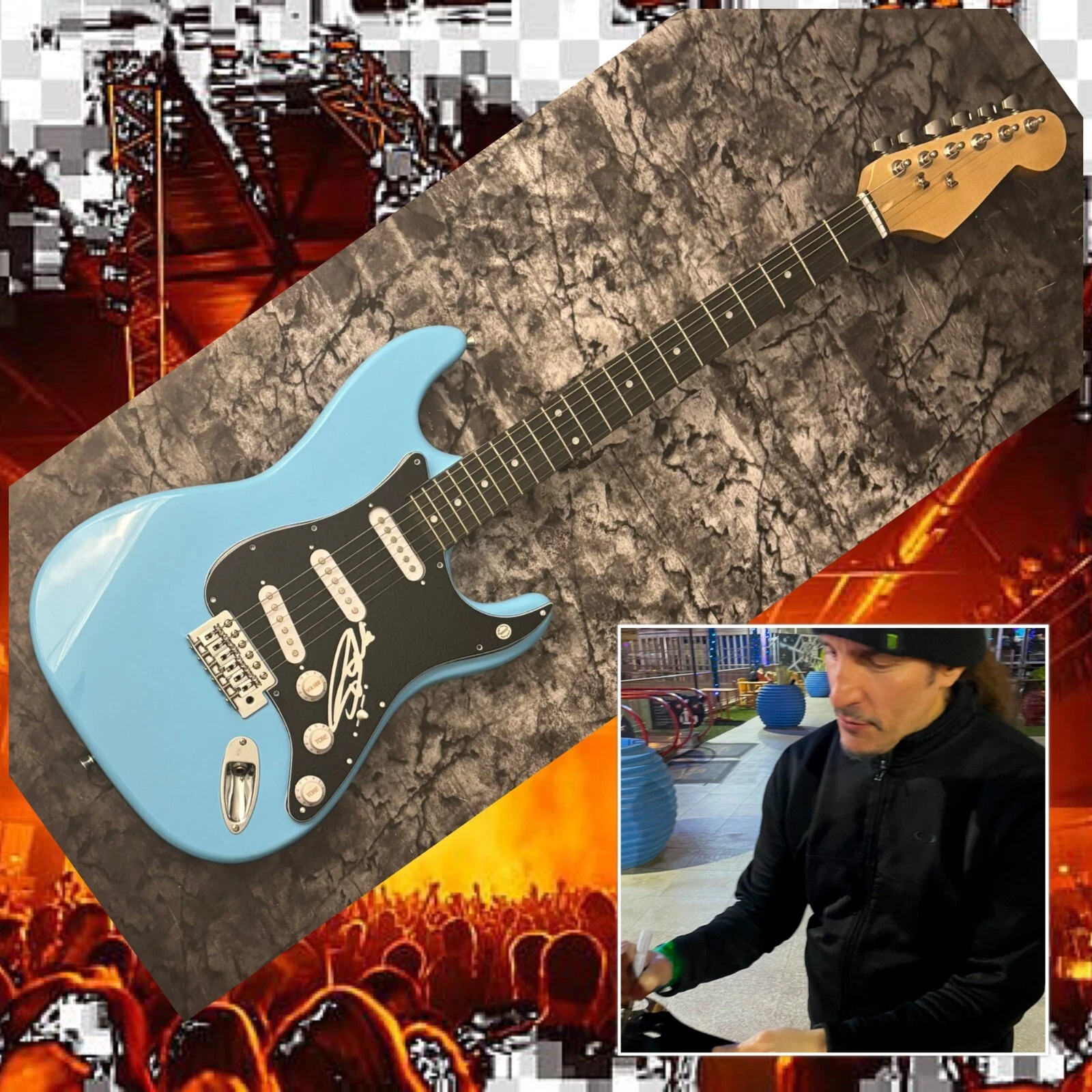 GFA Anthrax Band Bassist * FRANK BELLO * Signed Electric Guitar PROOF COA