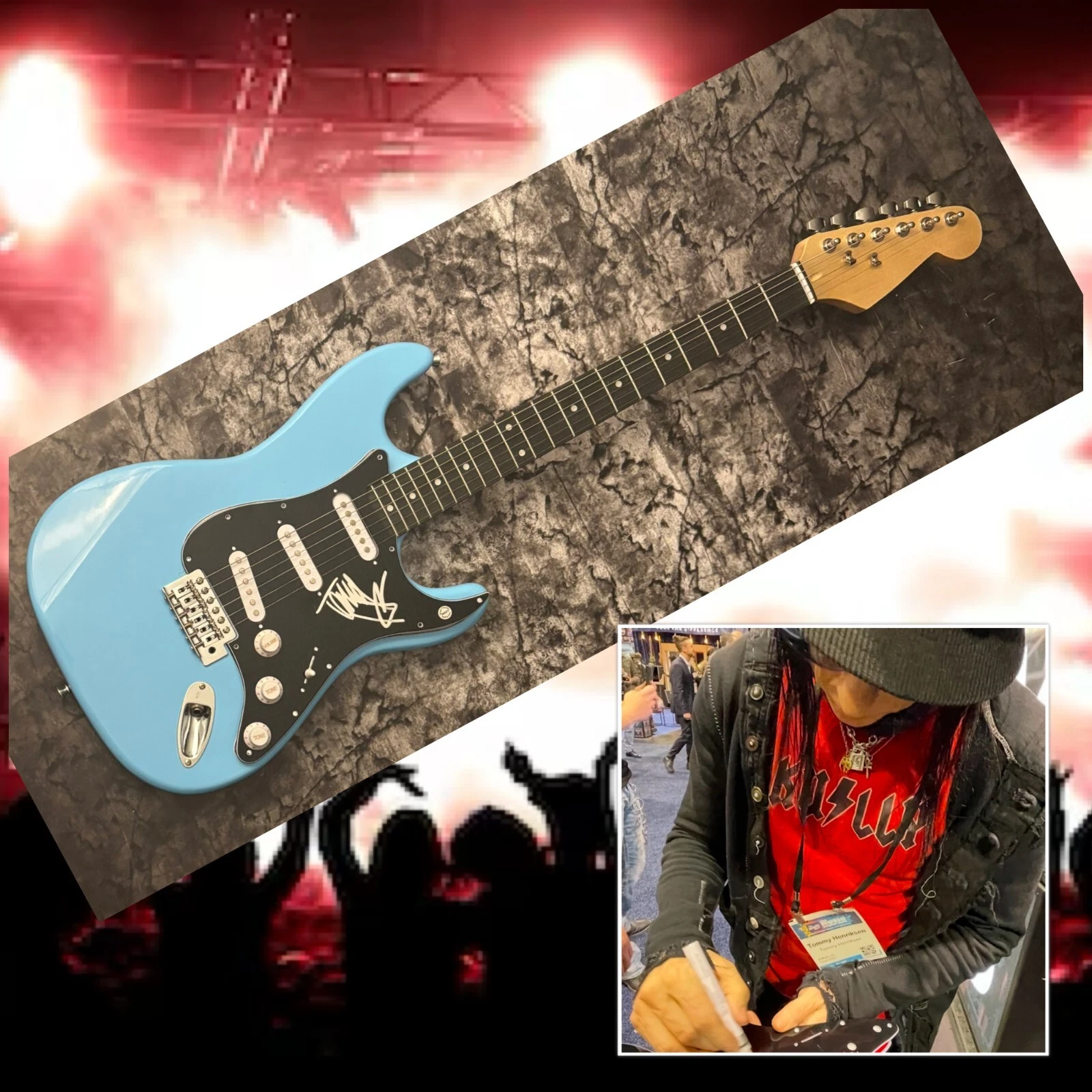 GFA Hollywood Vampires * TOMMY HENRIKSEN * Signed Electric Guitar PROOF COA