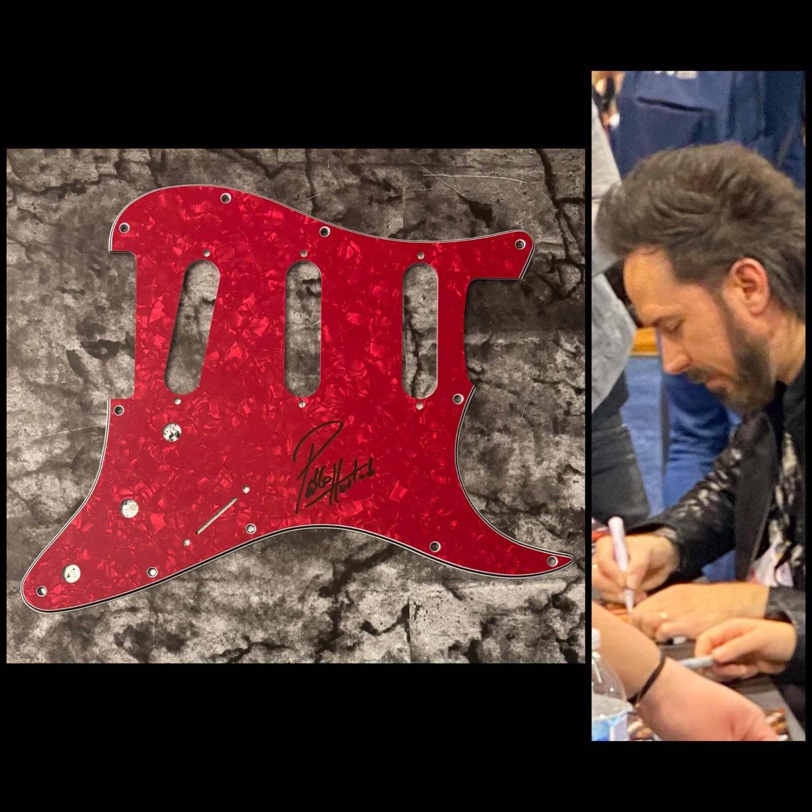 GFA Camila Band Guitarist * PABLO HURTADO * Signed Electric Pickguard COA