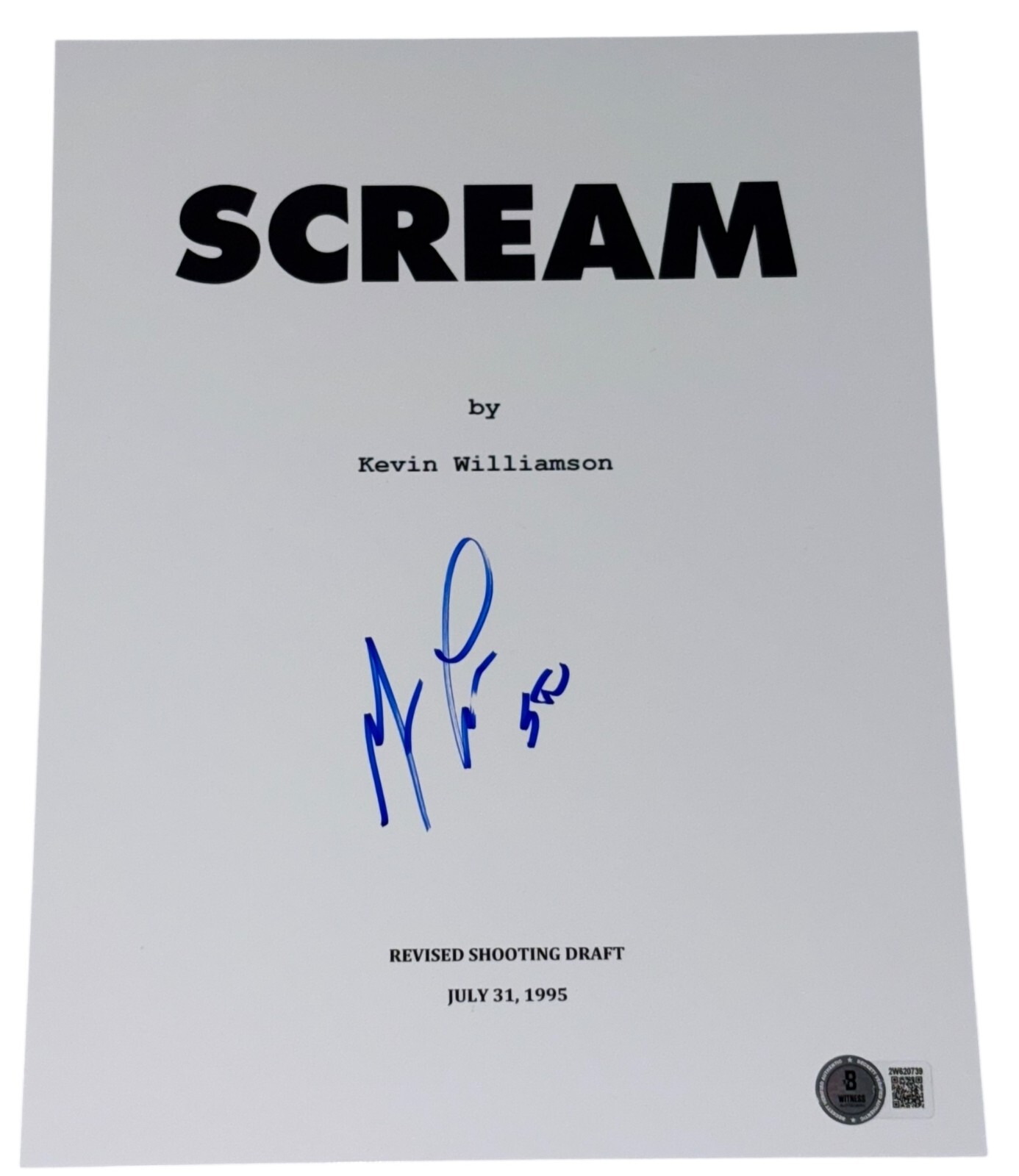 Matthew Lillard Signed Autograph Scream Full Movie Script Screenplay Beckett BAS