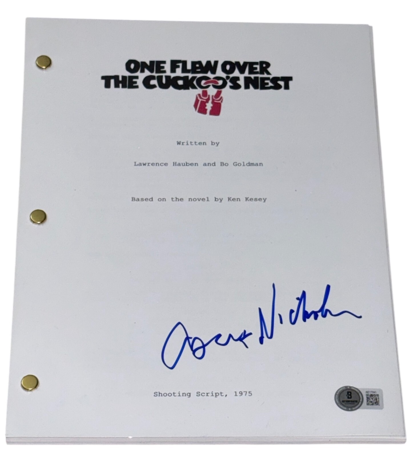 Jack Nicholson Signed One Flew Over the Cuckoo's Nest Script Screenplay Beckett