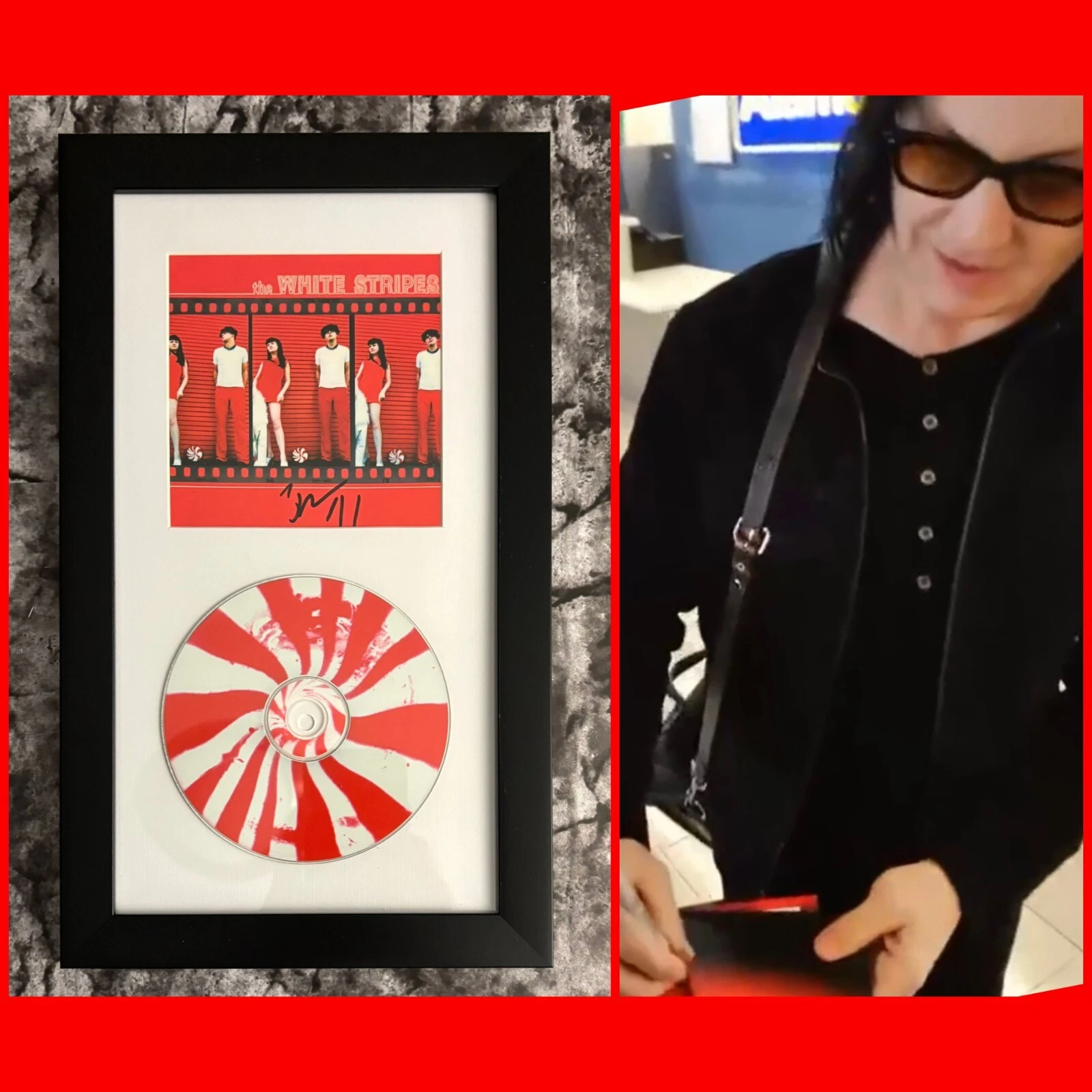 GFA The White Stripes * JACK WHITE * Signed Framed CD Booklet PROOF COA