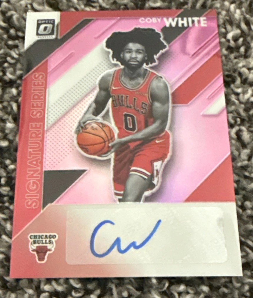 2019-20 Panini Donruss Optic - Signature Series PINK #SS-CWT Coby White 8/25 SSP