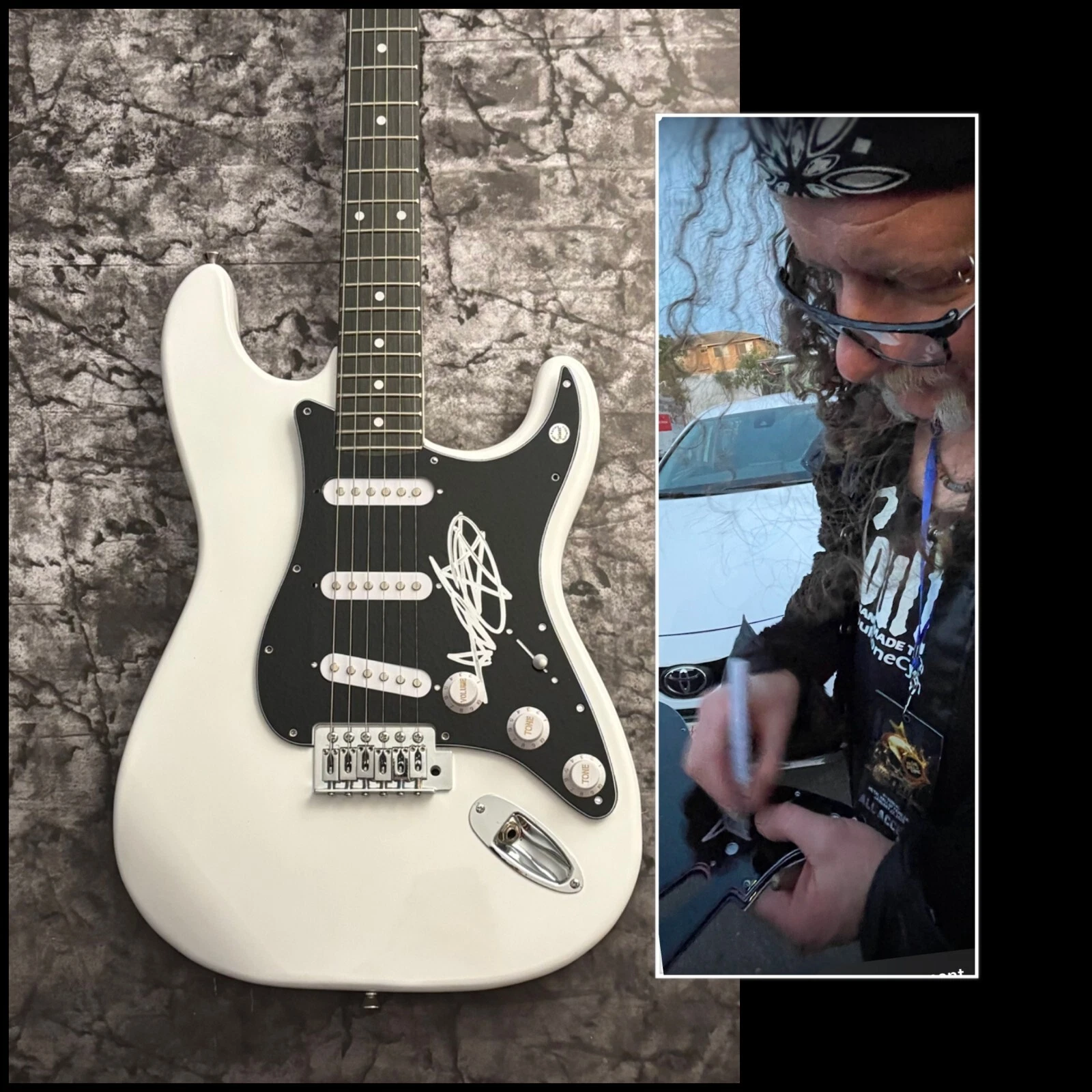 GFA White Zombie Drummer * IVAN de PRUME * Signed Electric Guitar PROOF COA