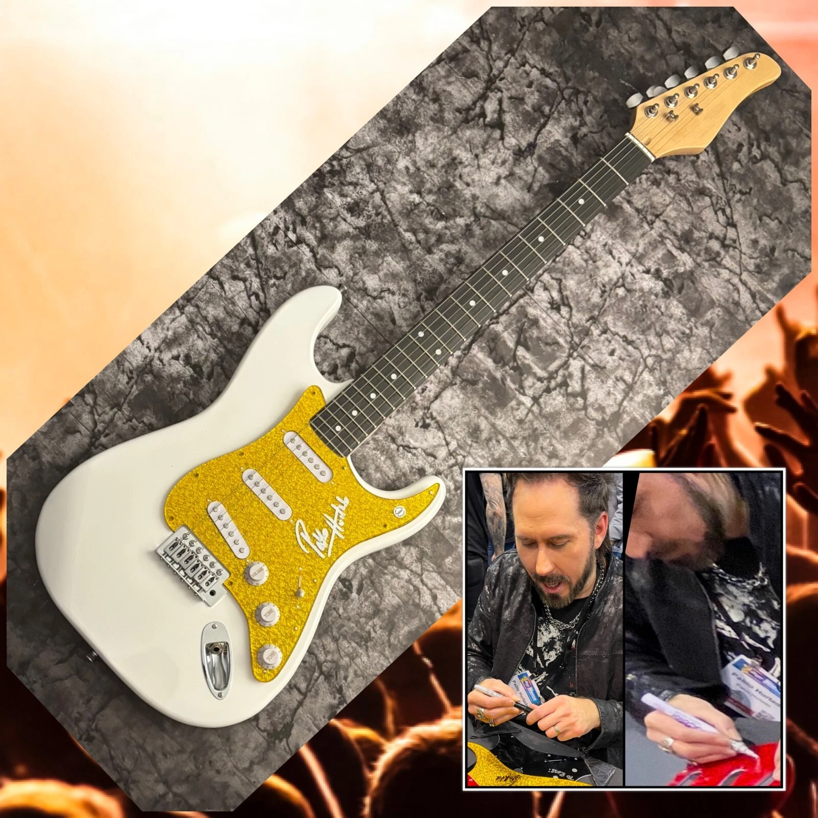 GFA Camila Band Guitarist * PABLO HURTADO * Signed Electric Guitar PROOF COA