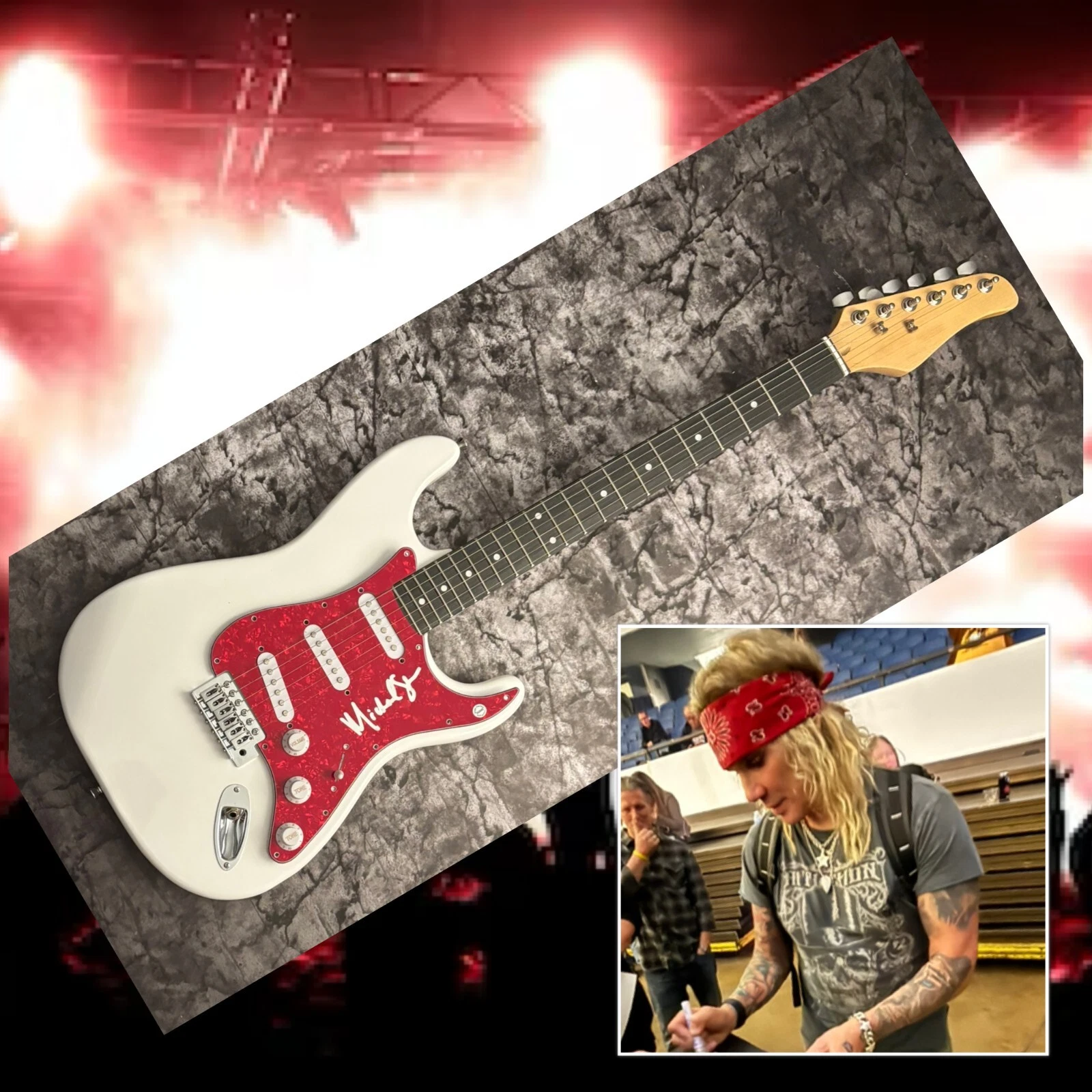 GFA Steel Panther Singer * MICHAEL STARR * Signed Electric Guitar PROOF COA