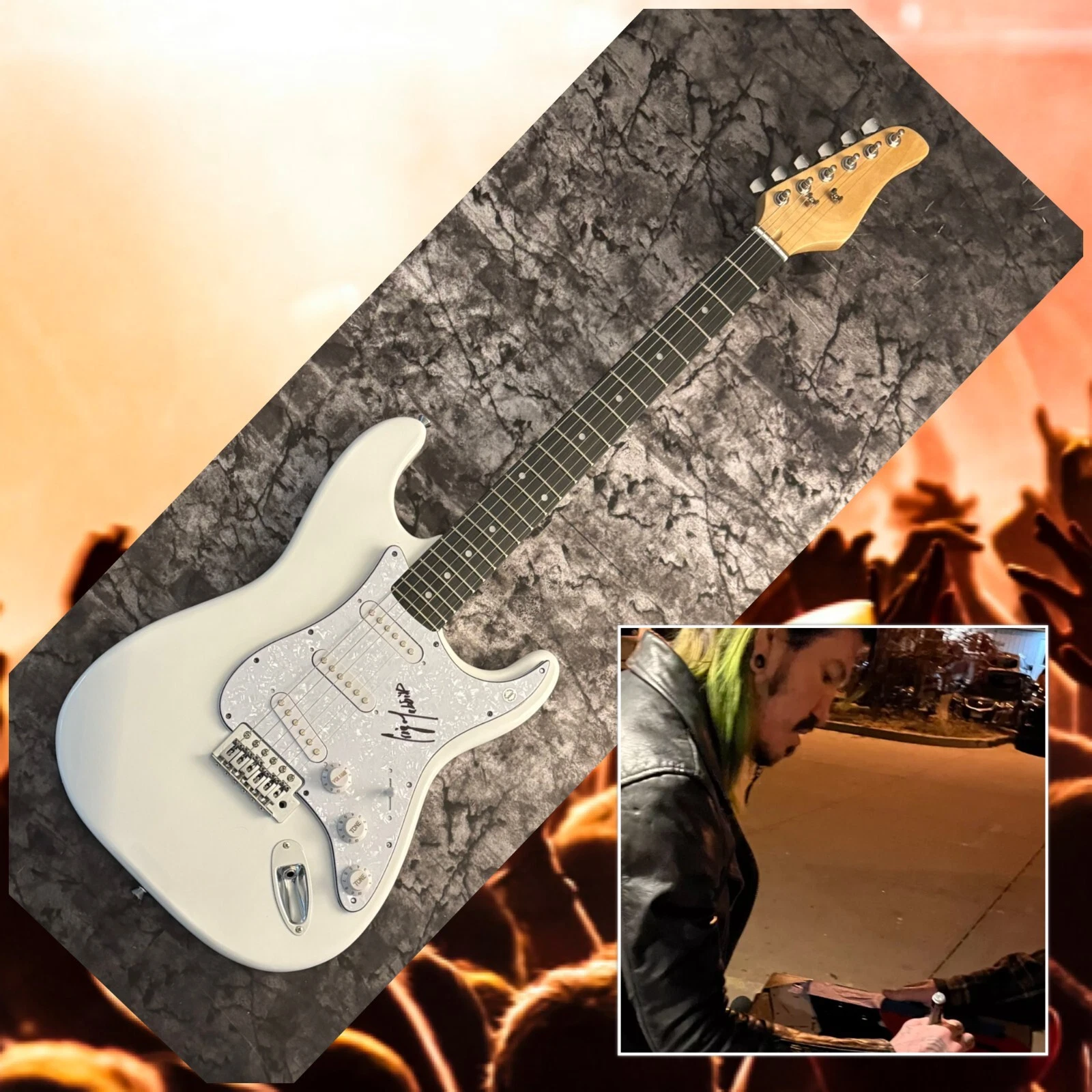 GFA BlesstheFall & Escape the Fate * CRAIG MABBITT * Signed Electric Guitar COA