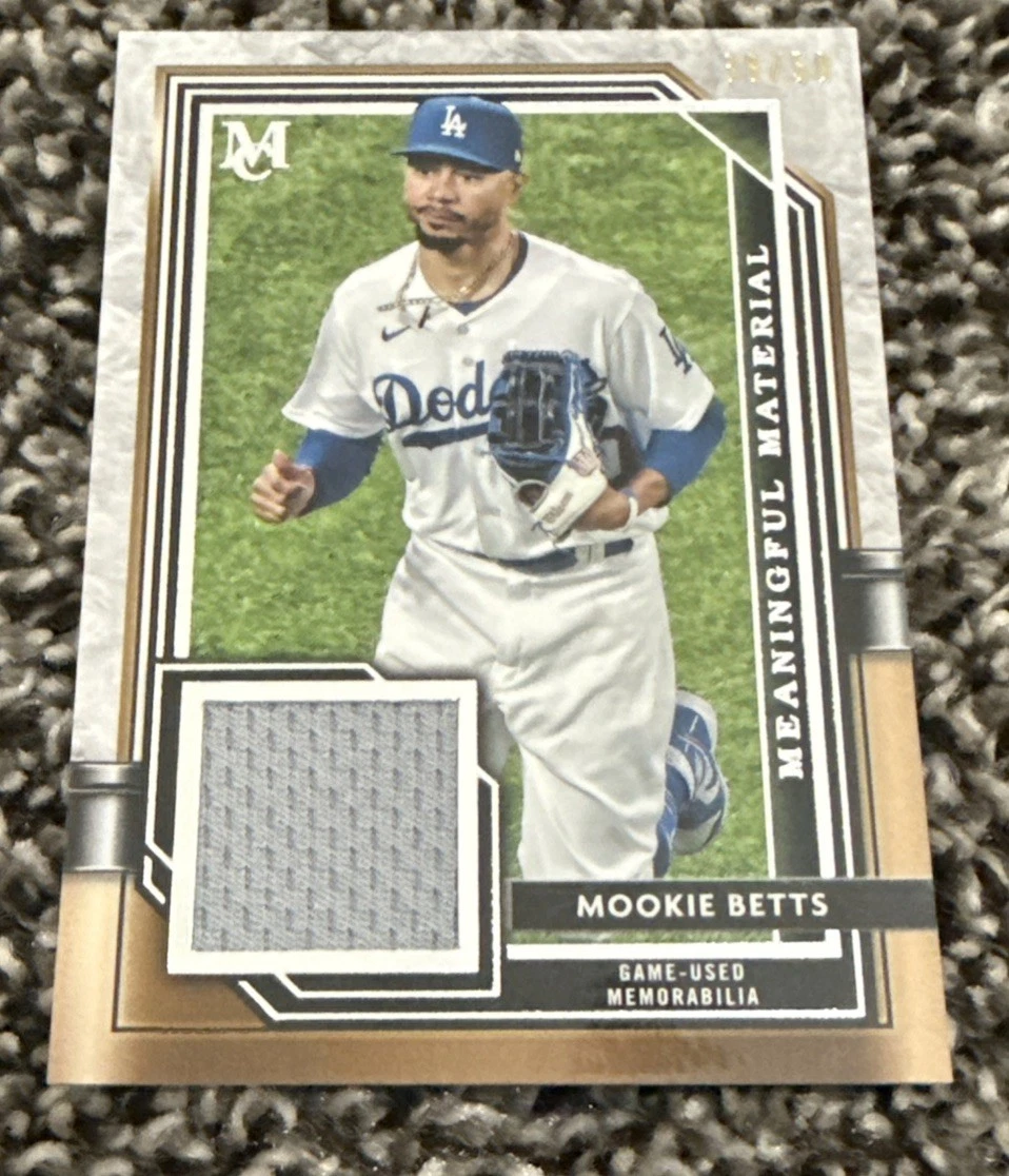 MOOKIE BETTS ⭐ 2021 Topps Museum Collection MEANINGFUL MATERIAL /50 LOS ANGELES