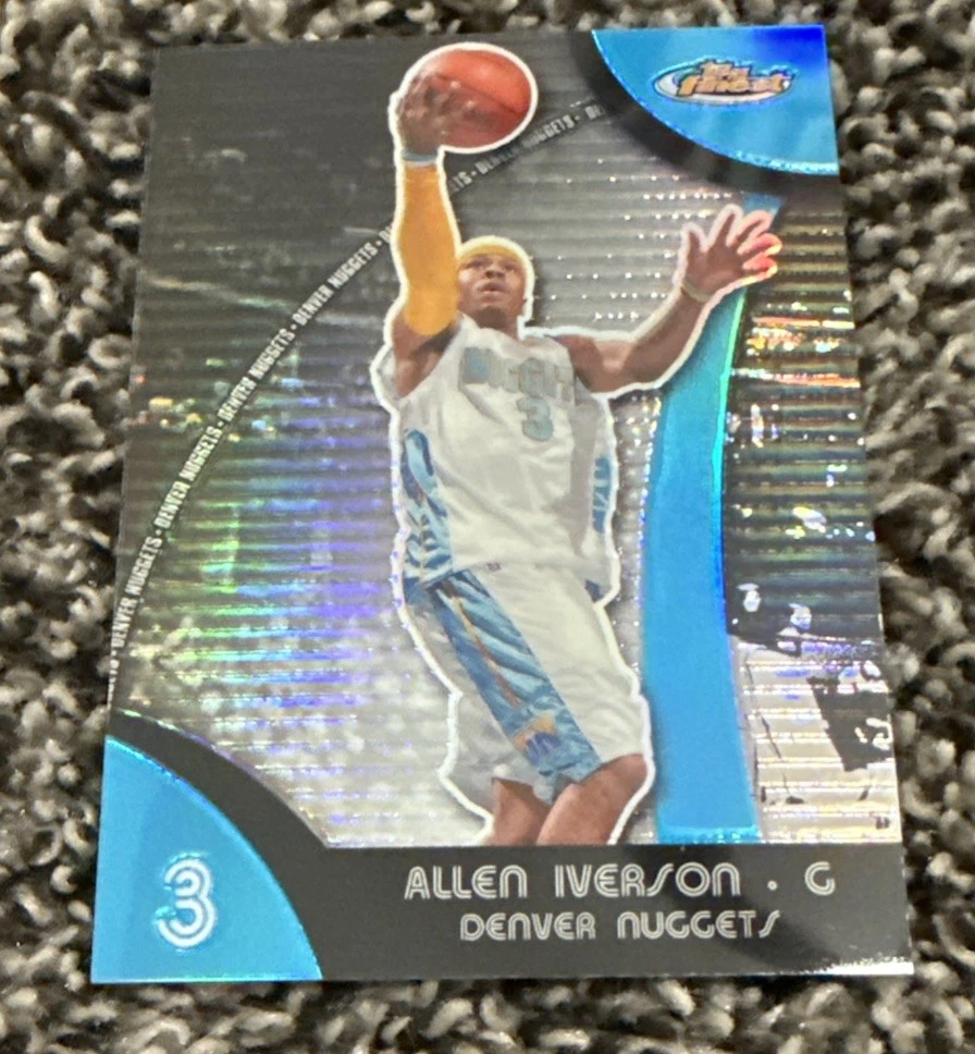 2007-08 Allen Iverson Topps Finest Blue Refractor /199 SP Denver Nuggets 76ers