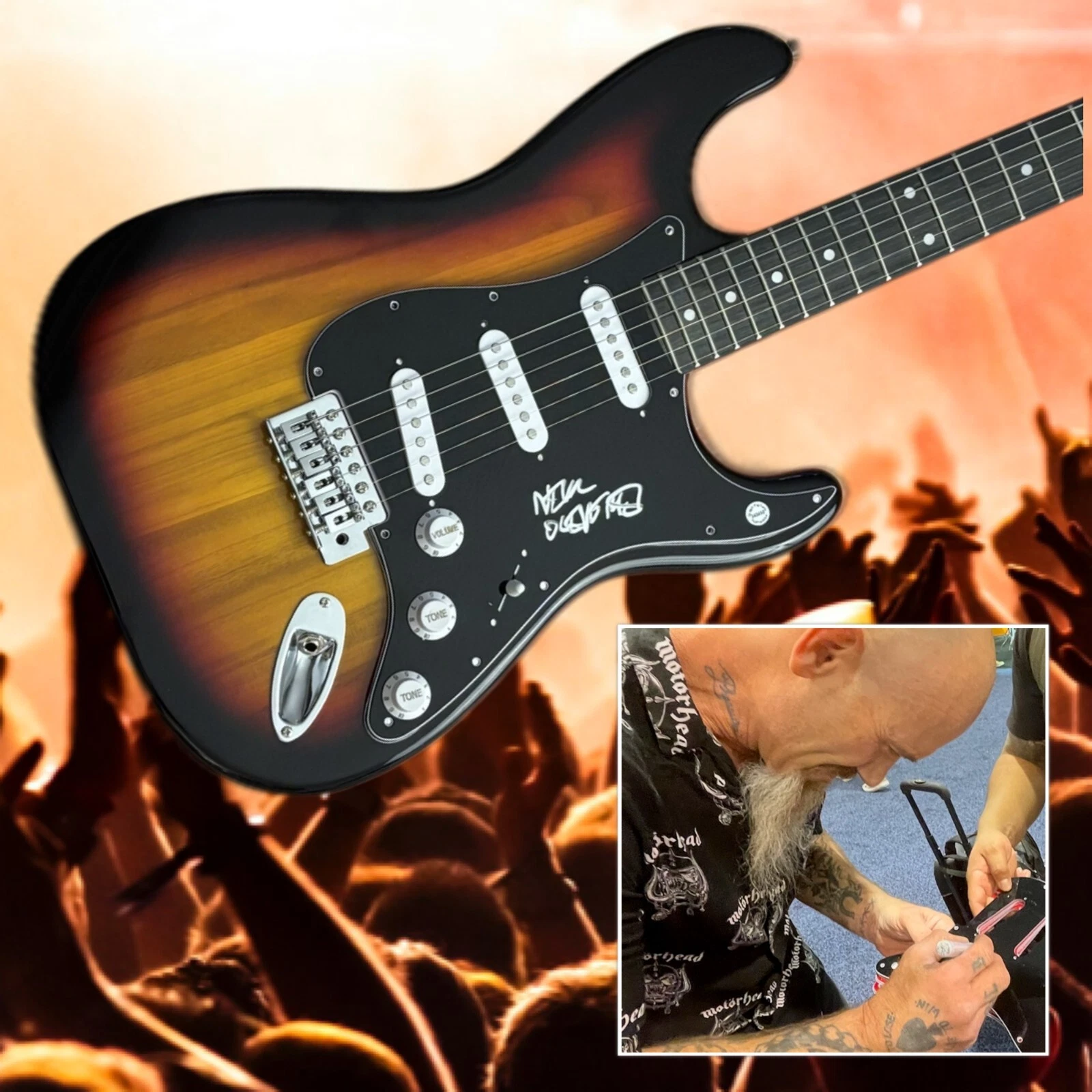 GFA Queens of the Stone Age * NICK OLIVERI * Signed Electric Guitar PROOF COA