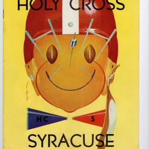 1952 SYRACUSE VS HOLY CROSS COLLEGE FOOTBALL GAME PROGRAM AMAZING CONDITION