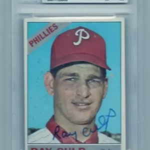 1966 TOPPS RAY CULP PHILLIES VINTAGE SIGNED CARD BECKETT AUTHENTIC AUTOGRAPH