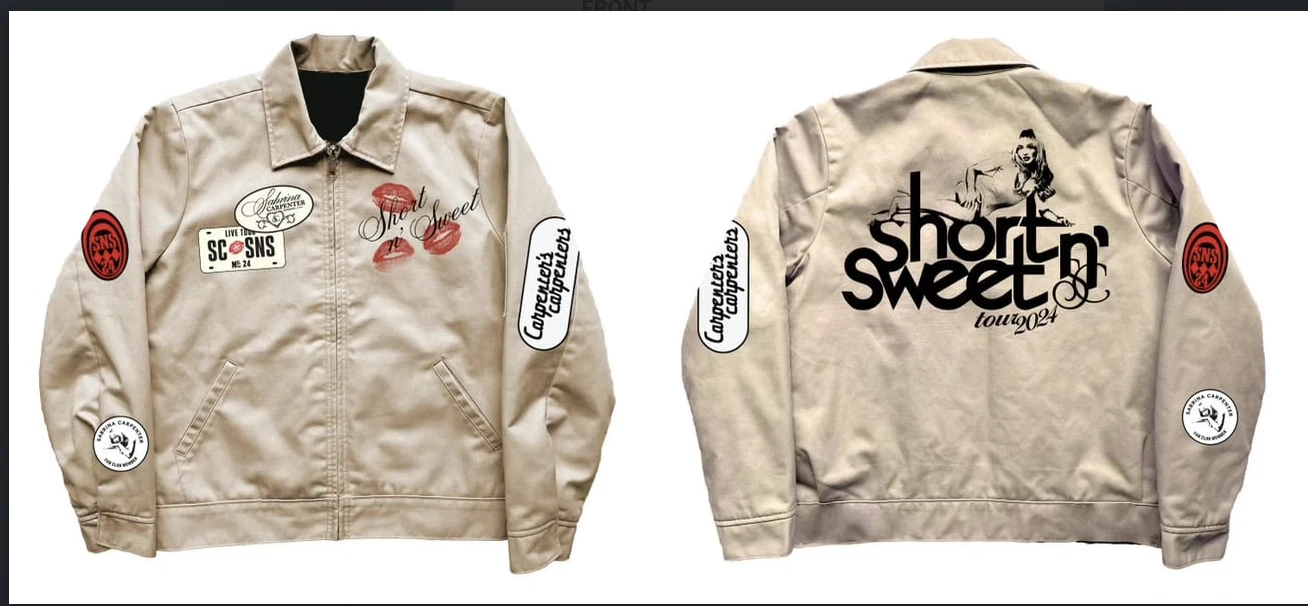 Sabrina Carpenter Short N’ Sweet VIP EXPERIENCE EXCLUSIVE Tour Jacket - LARGE