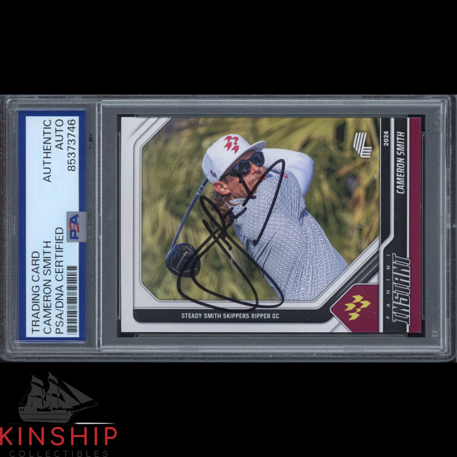 Cameron Smith signed 2024 Panini LIV Golf Card PSA DNA Masters Auto Cam C3554