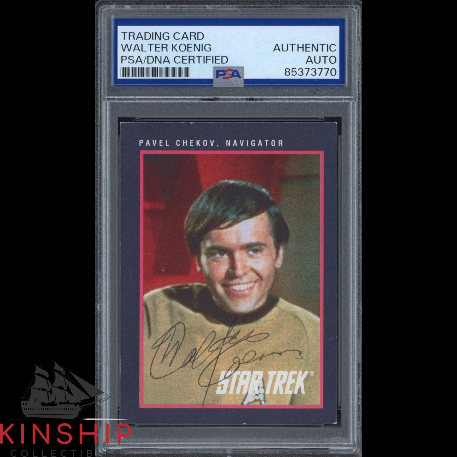 WALTER KOENIG SIGNED 1991 IMPEL TRADING CARD PSA DNA SLAB STAR TREK AUTO C3576 COLLECTIBLE MEMORABILIA