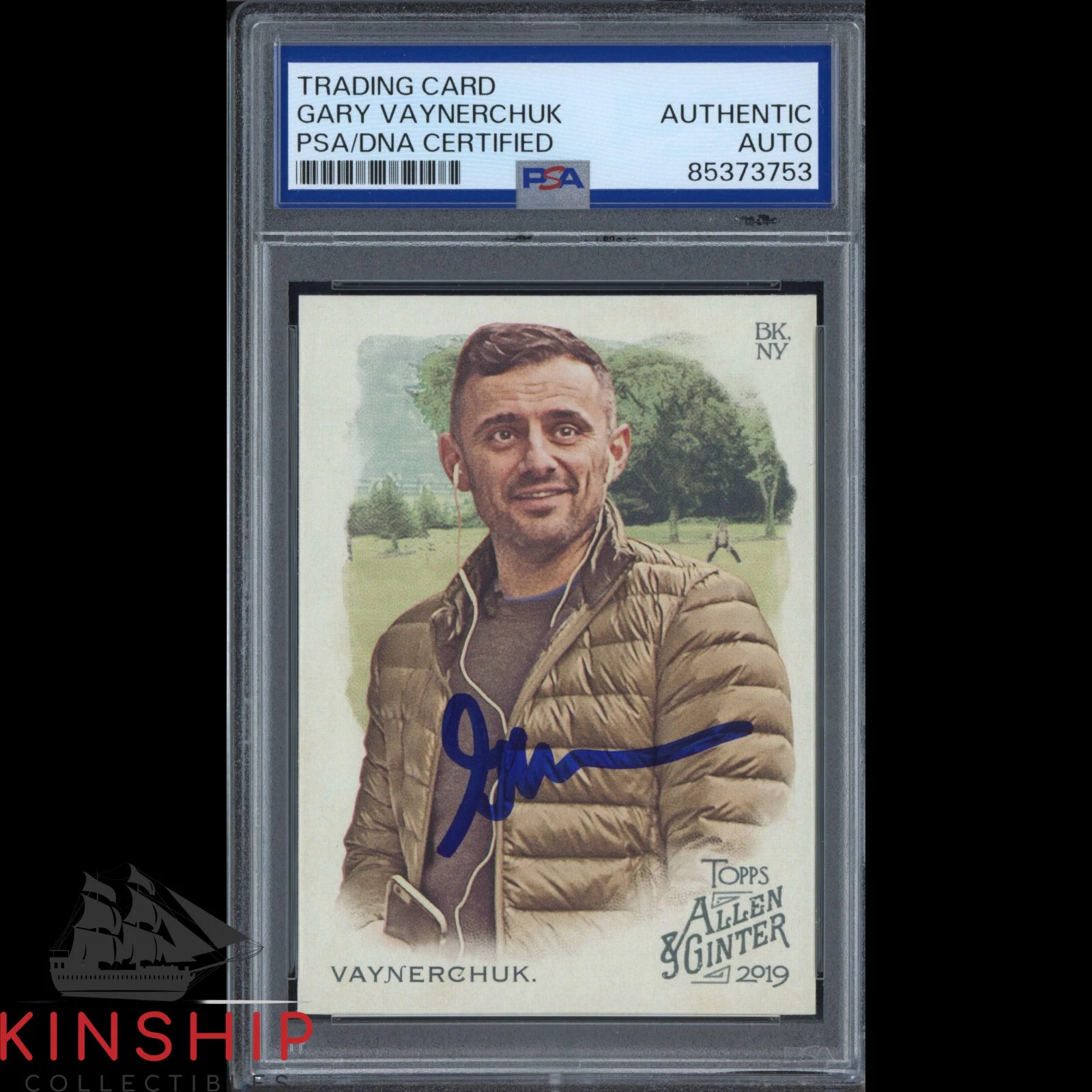Gary Vaynerchuk signed 2019 Topps Allen & Ginter Card PSA DNA Auto Gary V C3577