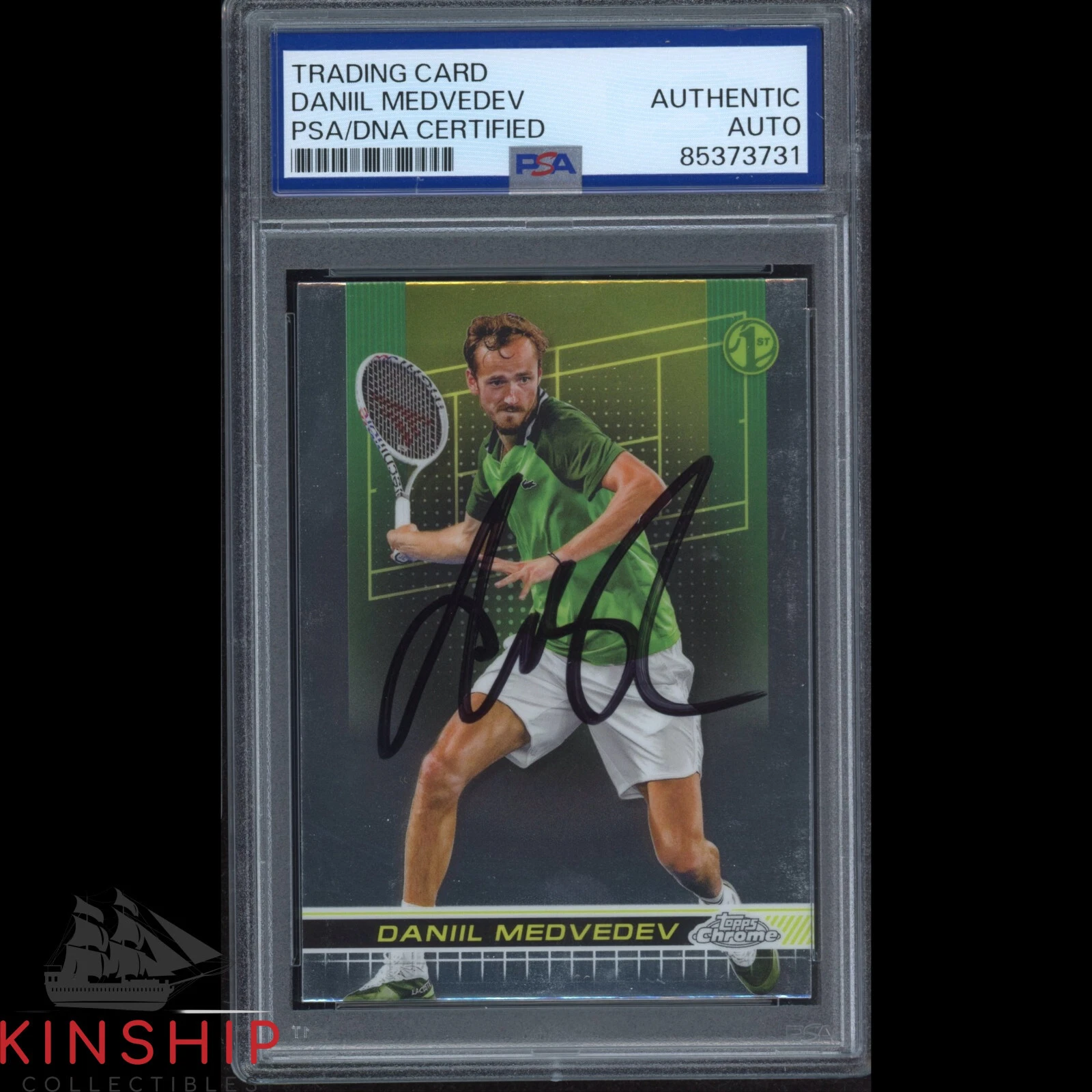 Daniil Medvedev signed 2024 Topps Chrome Card PSA DNA Slabbed Tennis Auto C3599