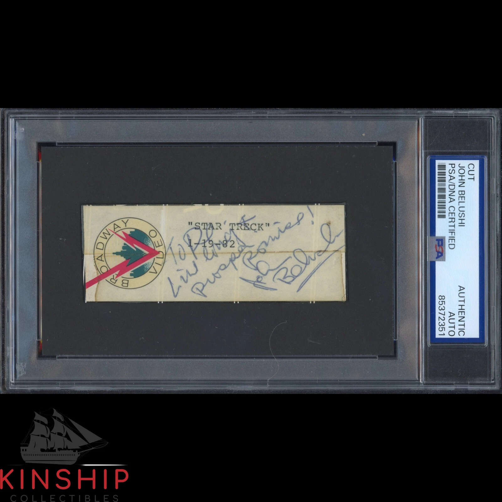 John Belushi signed Cut PSA DNA Slabbed Actor Comedian Auto C3634