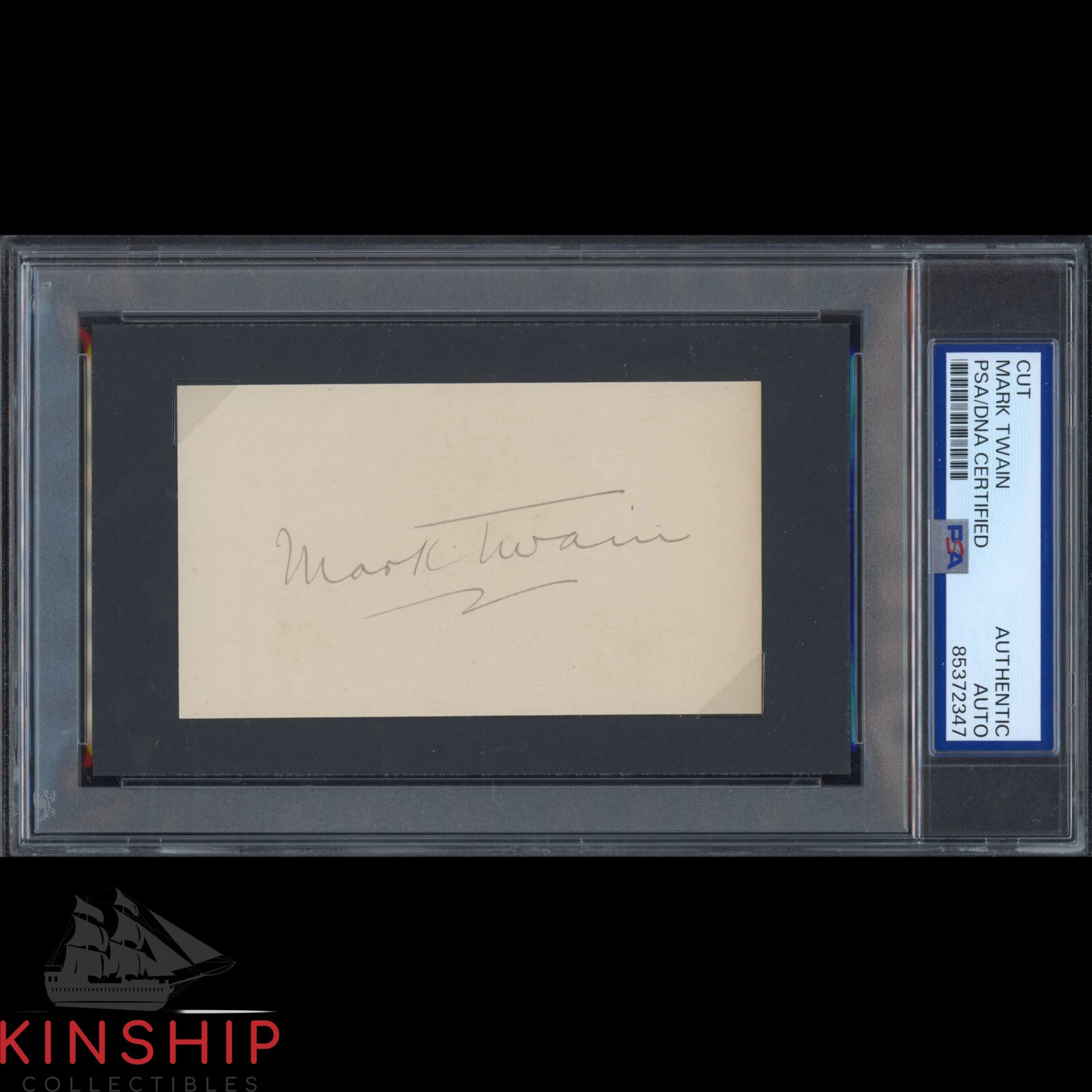 Mark Twain signed Cut PSA DNA Slabbed Author Samuel Clemens Auto C3633