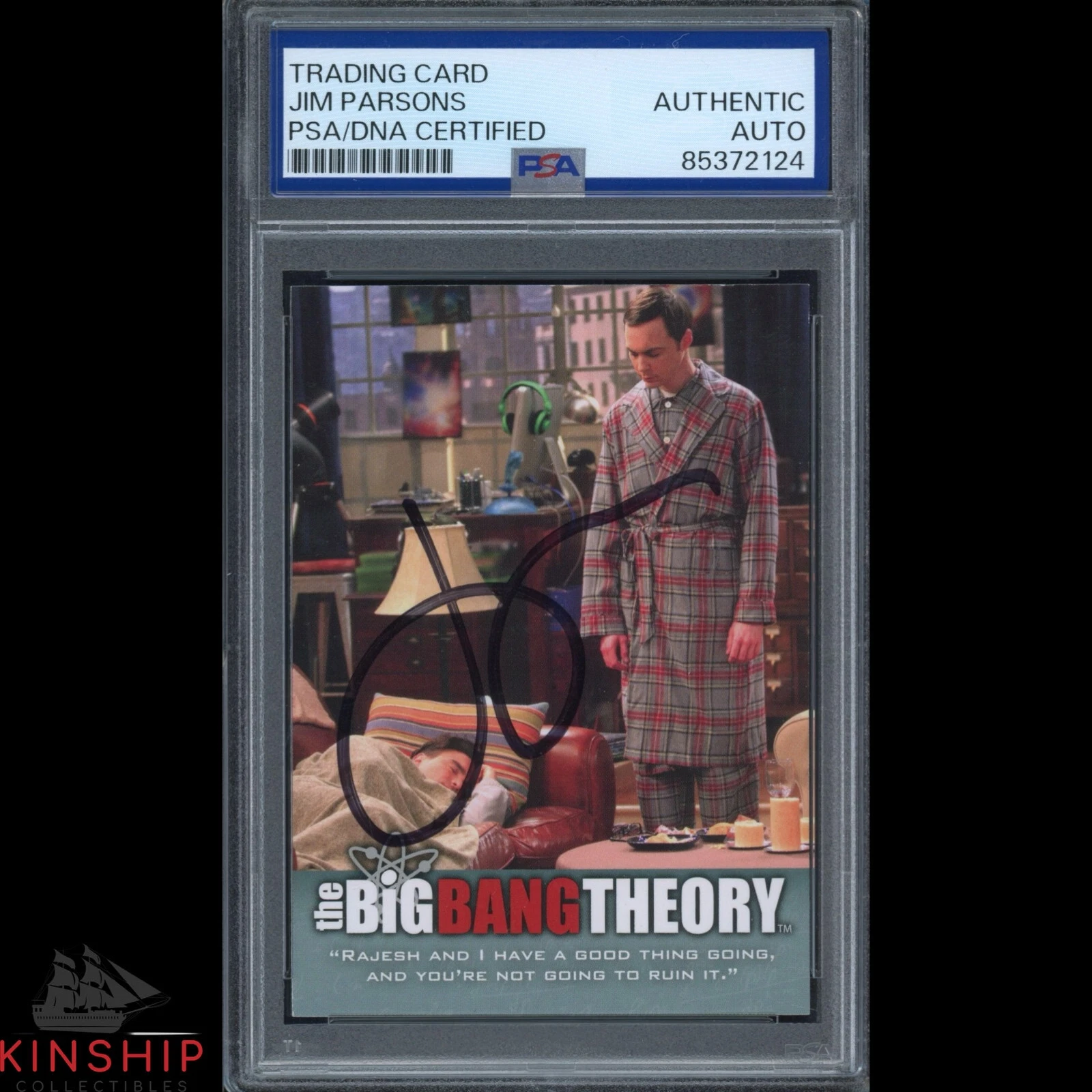 Jim Parsons signed Big Bang Theory Trading Card PSA DNA Slabbed Auto C3691