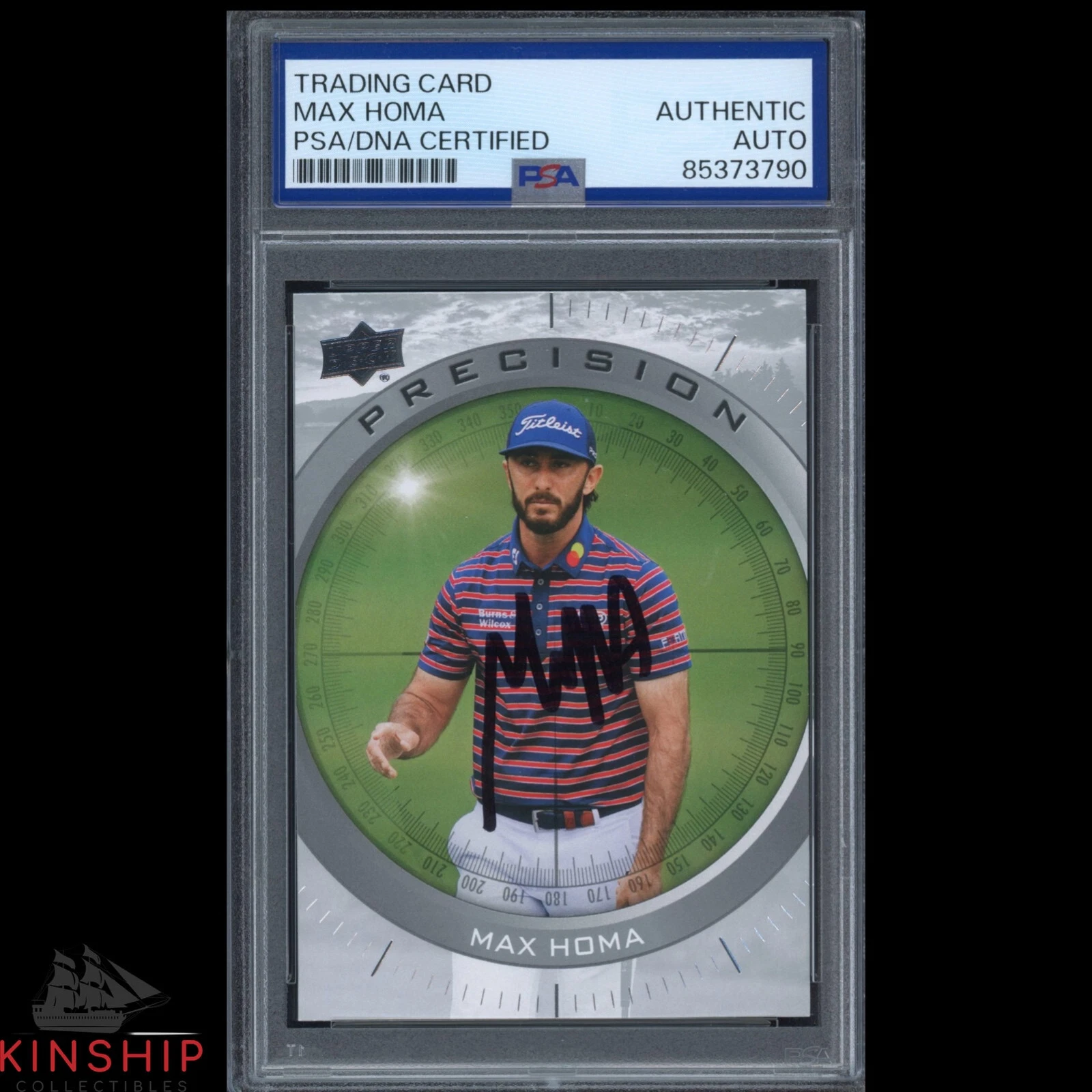 Max Homa signed 2024 Upper Deck Precision Trading Card PSA DNA Slab Golf C3697