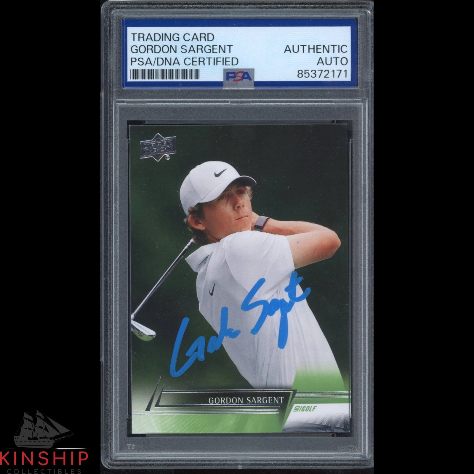 Gordon Sargent signed 2024 Upper Deck Card PSA DNA Slabbed PGA Golf Auto C3701
