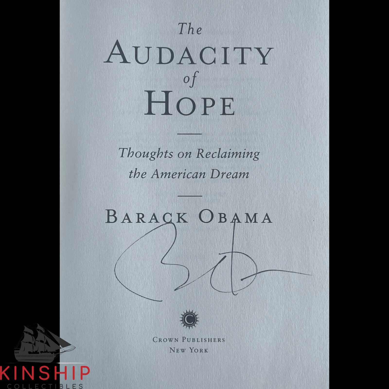 President Barack Obama signed 1st Edition Audacity of Hope Book JSA LOA E266
