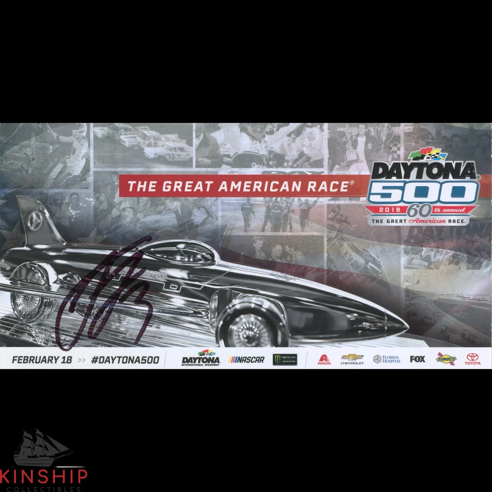 AUSTIN DILLON SIGNED 2018 DAYTONA 500 TICKET JSA COA NASCAR AUTO RARE Z1984 COLLECTIBLE MEMORABILIA