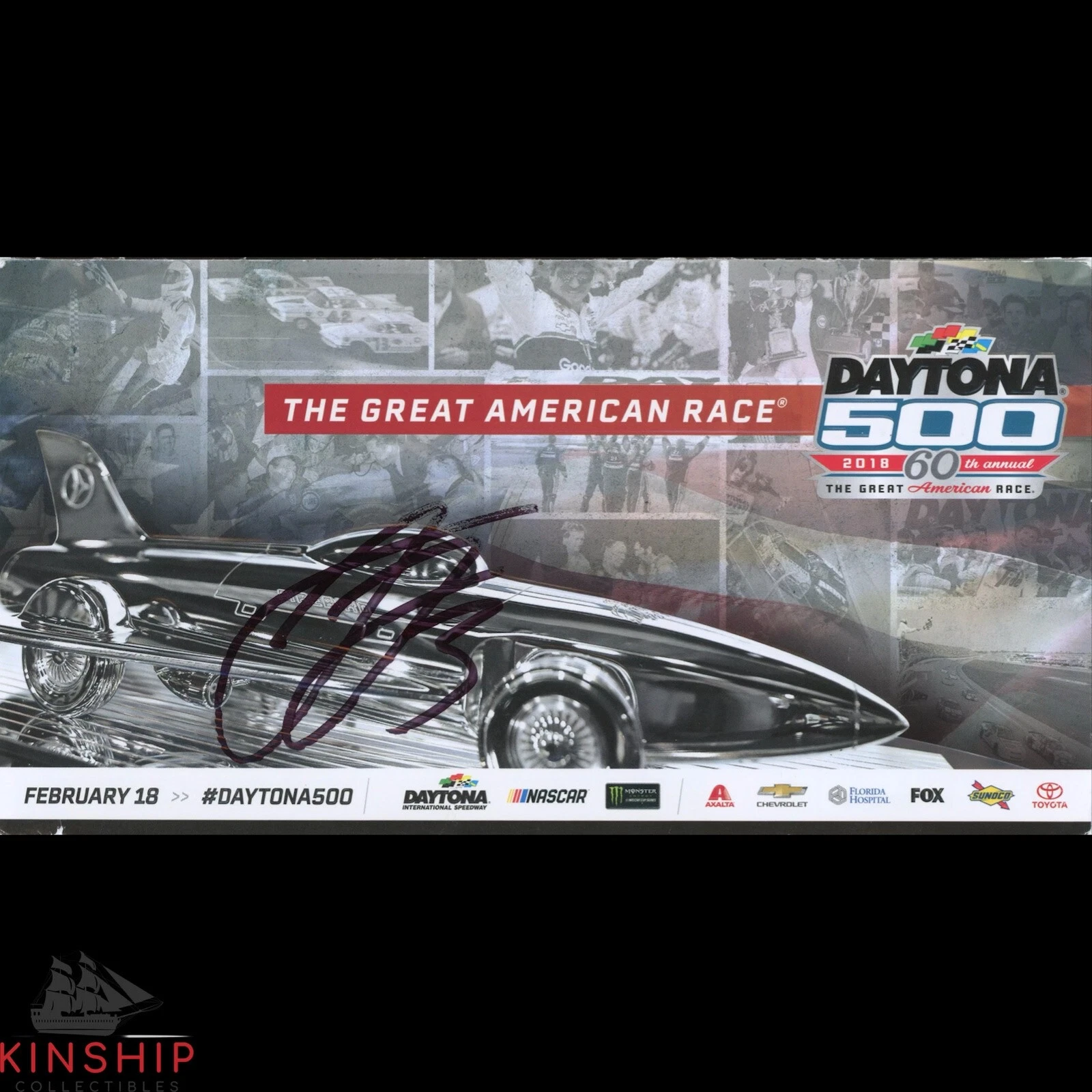 Austin Dillon signed 2018 Daytona 500 Ticket JSA COA NASCAR Auto Rare Z1985