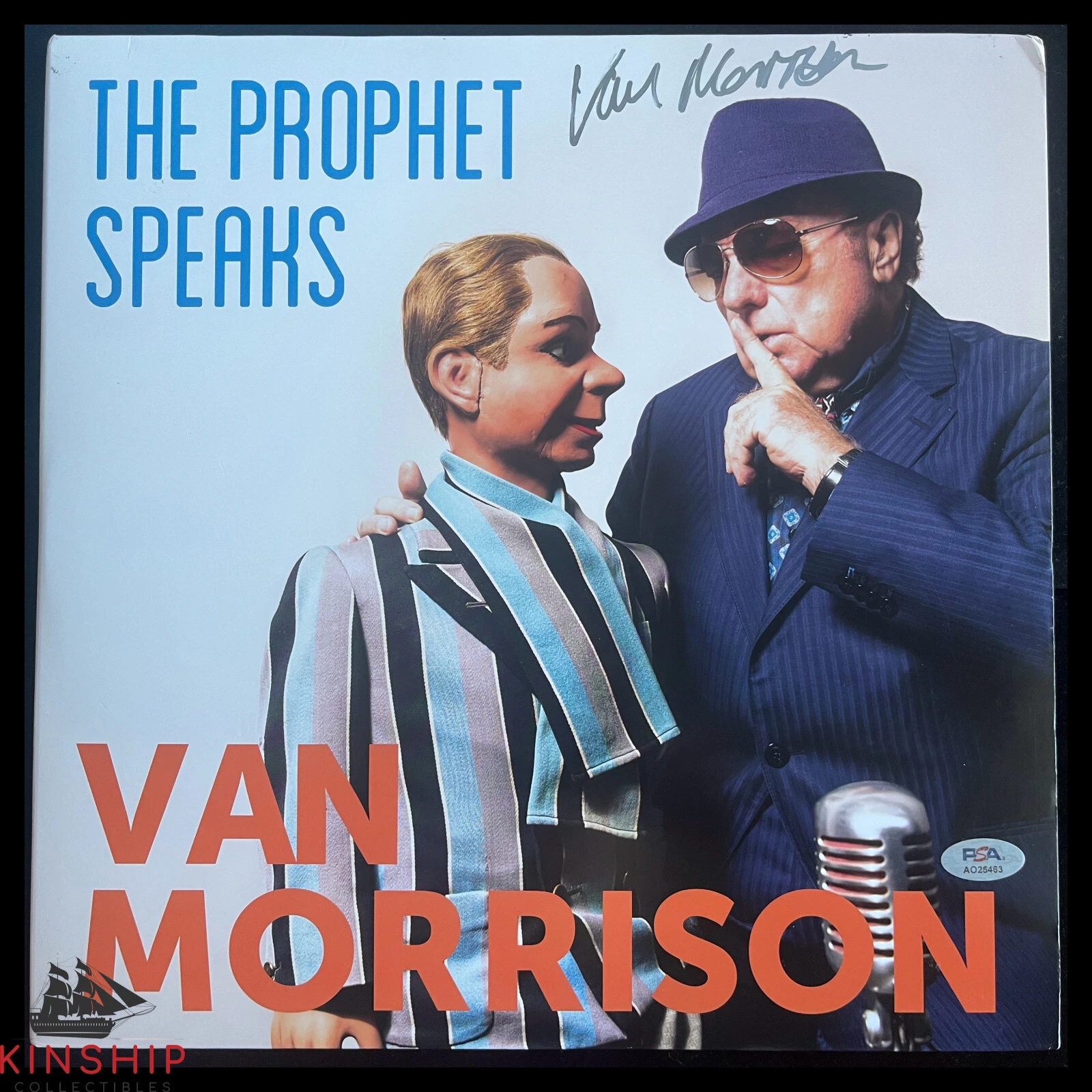 VAN MORRISON SIGNED VINYL RECORD ALBUM PSA DNA THE PROPHET SPEAKS AUTO Z1992 COLLECTIBLE MEMORABILIA