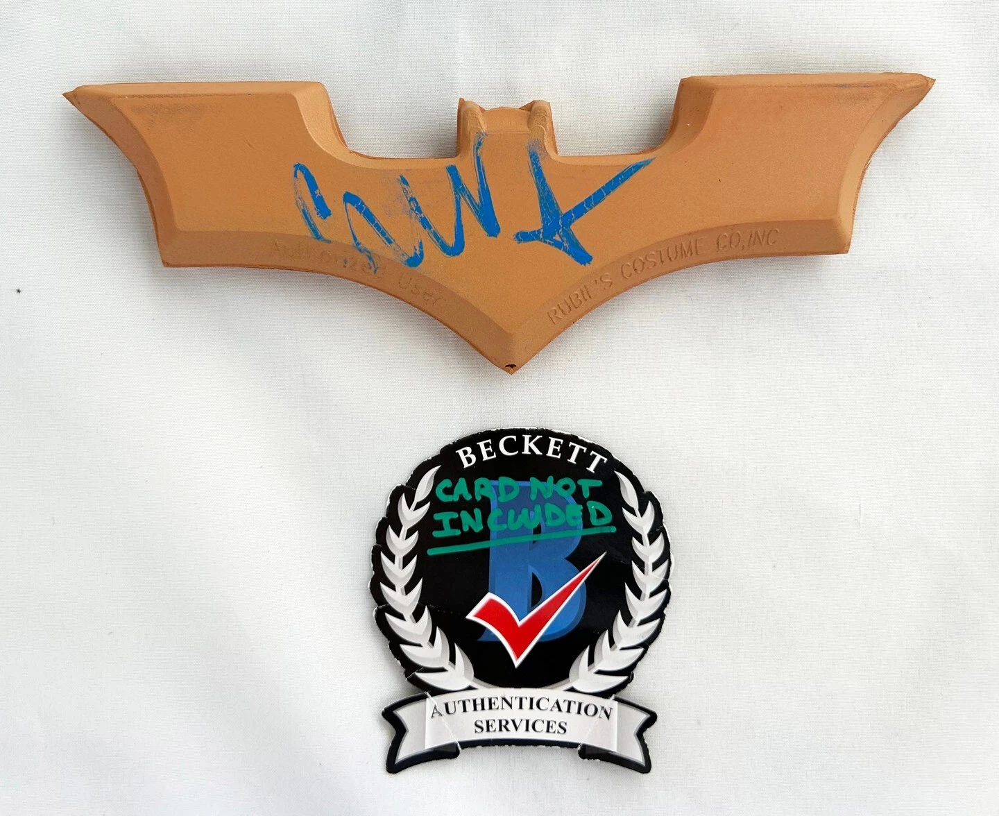 Christian Bale Signed Batarang Batman Beckett BAS 6 COA