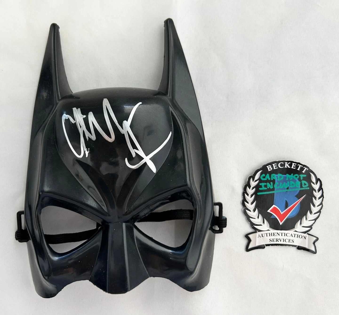 Christian Bale Signed Mask Batman Beckett BAS 20 COA