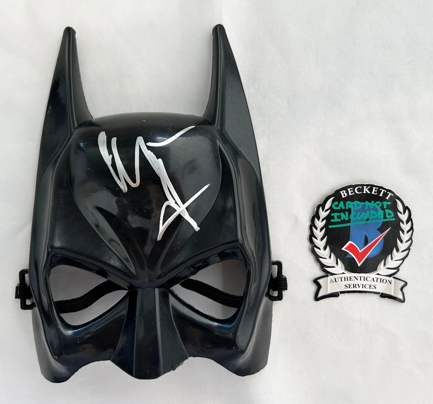 Christian Bale Signed Mask Batman Beckett BAS 15 COA