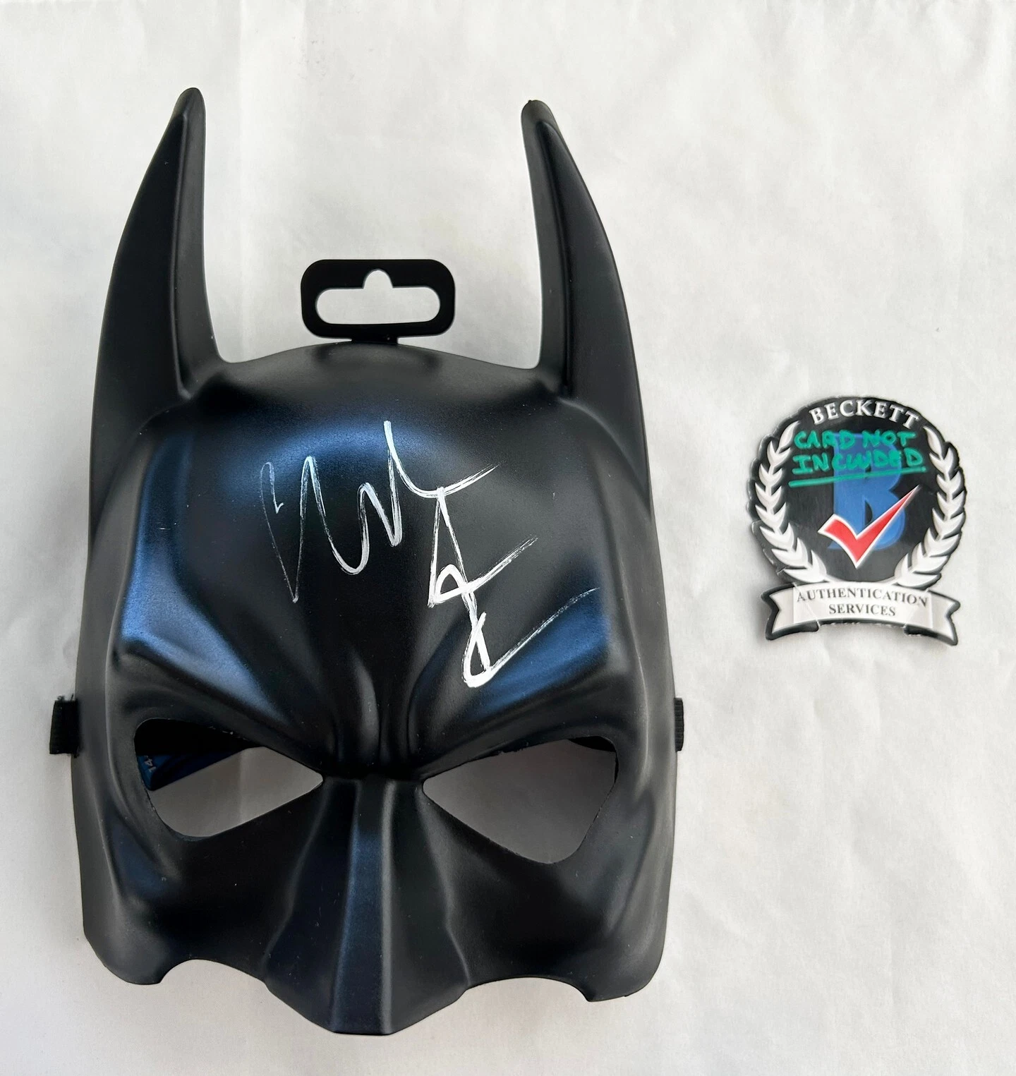 Christian Bale Signed Mask Batman Beckett BAS 2 COA