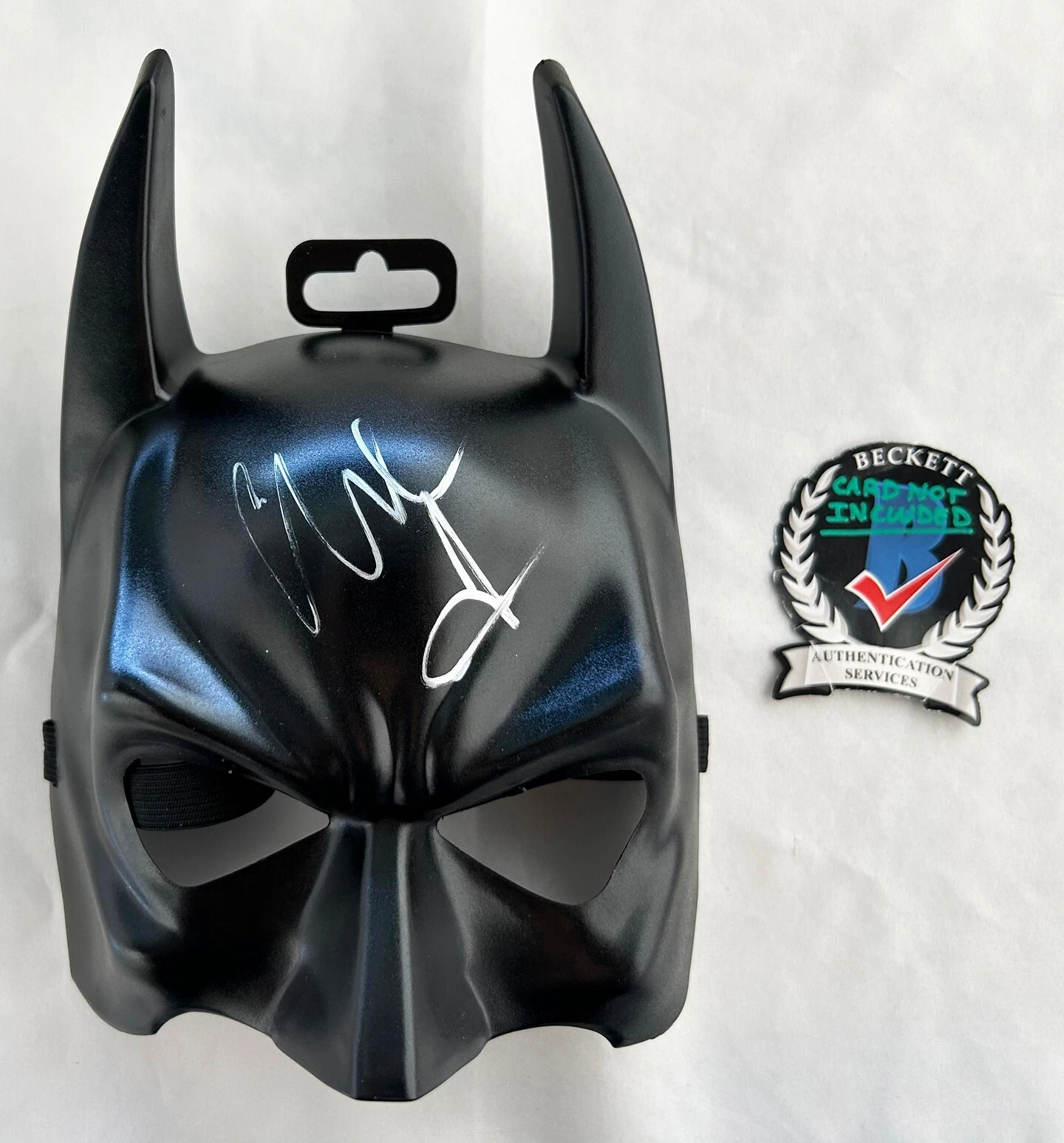Christian Bale Signed Mask Batman Beckett BAS 4 COA