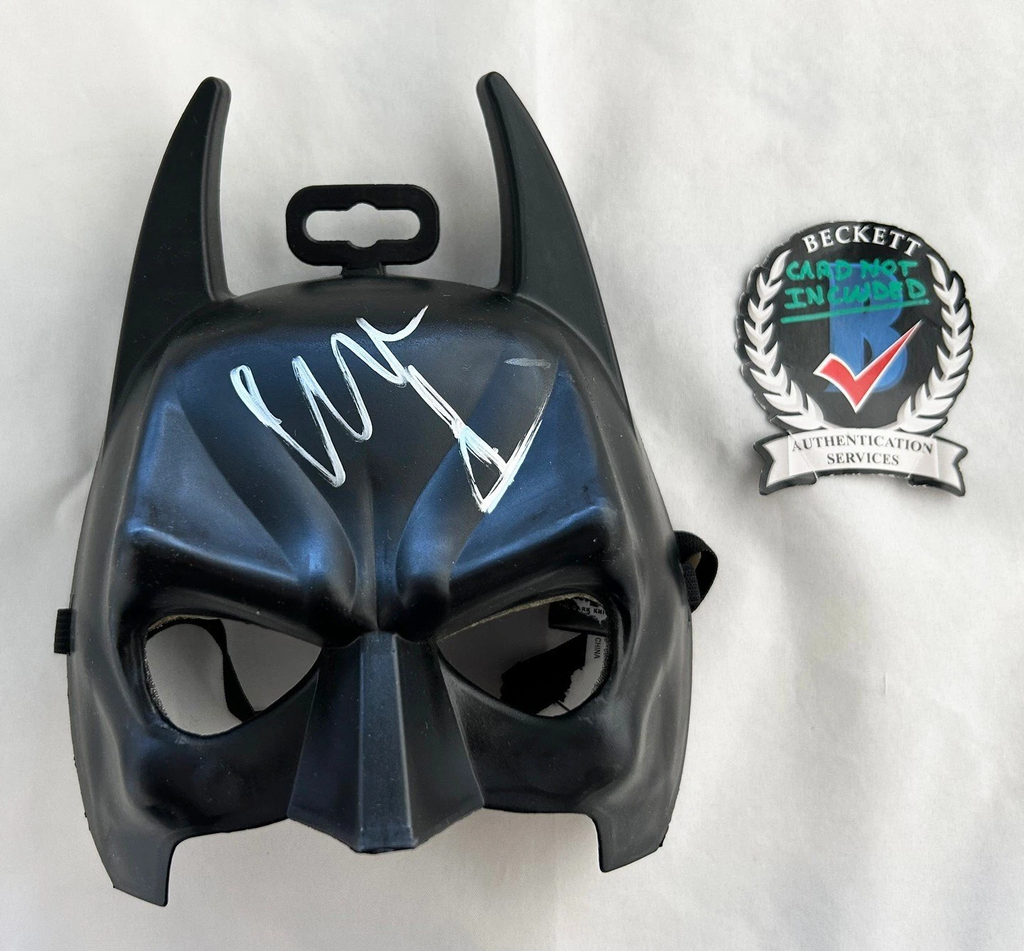 Christian Bale Signed Mask Batman Beckett BAS 10 COA