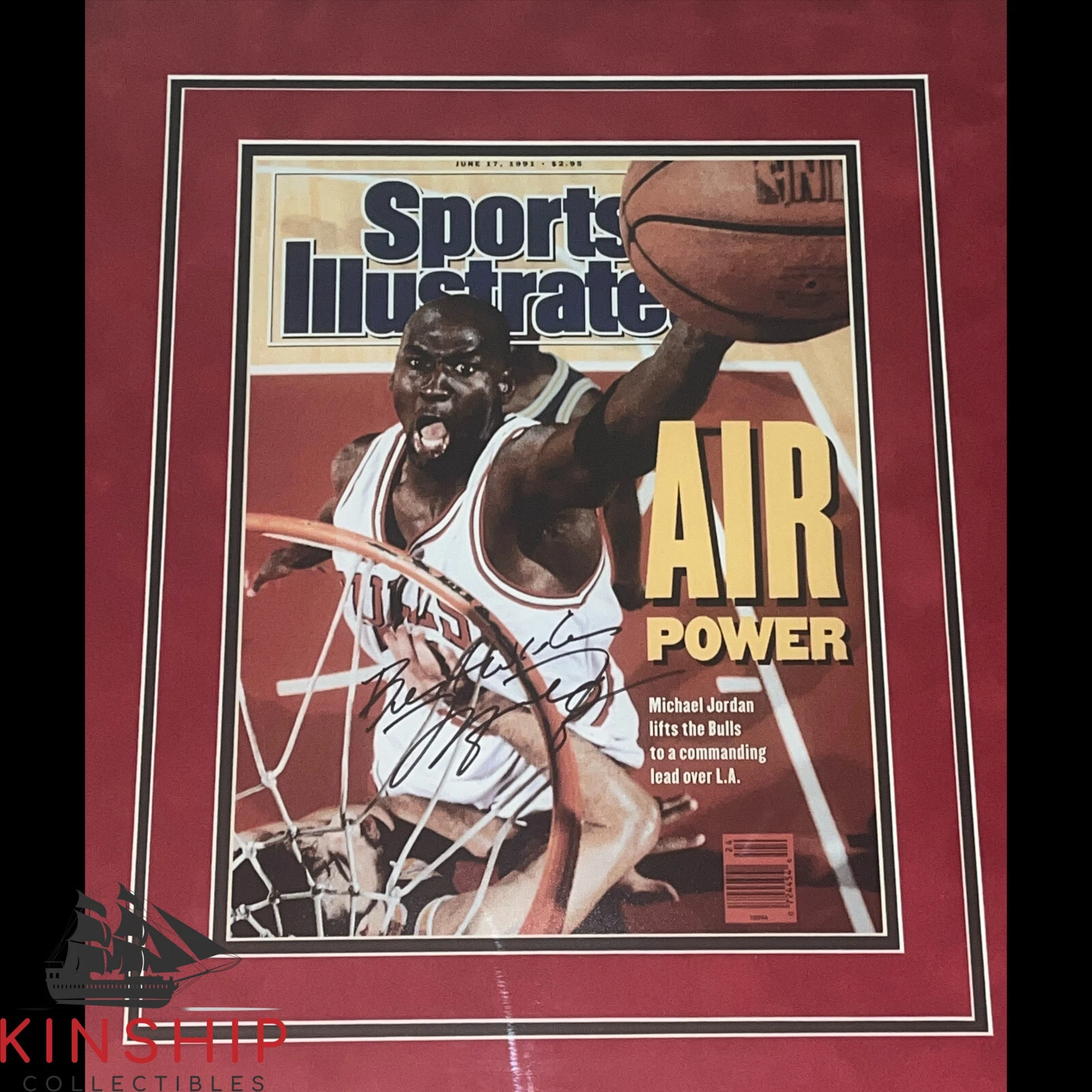 Michael Jordan signed Framed Photo JSA LOA Bulls Basketball Inscribed Auto B1737
