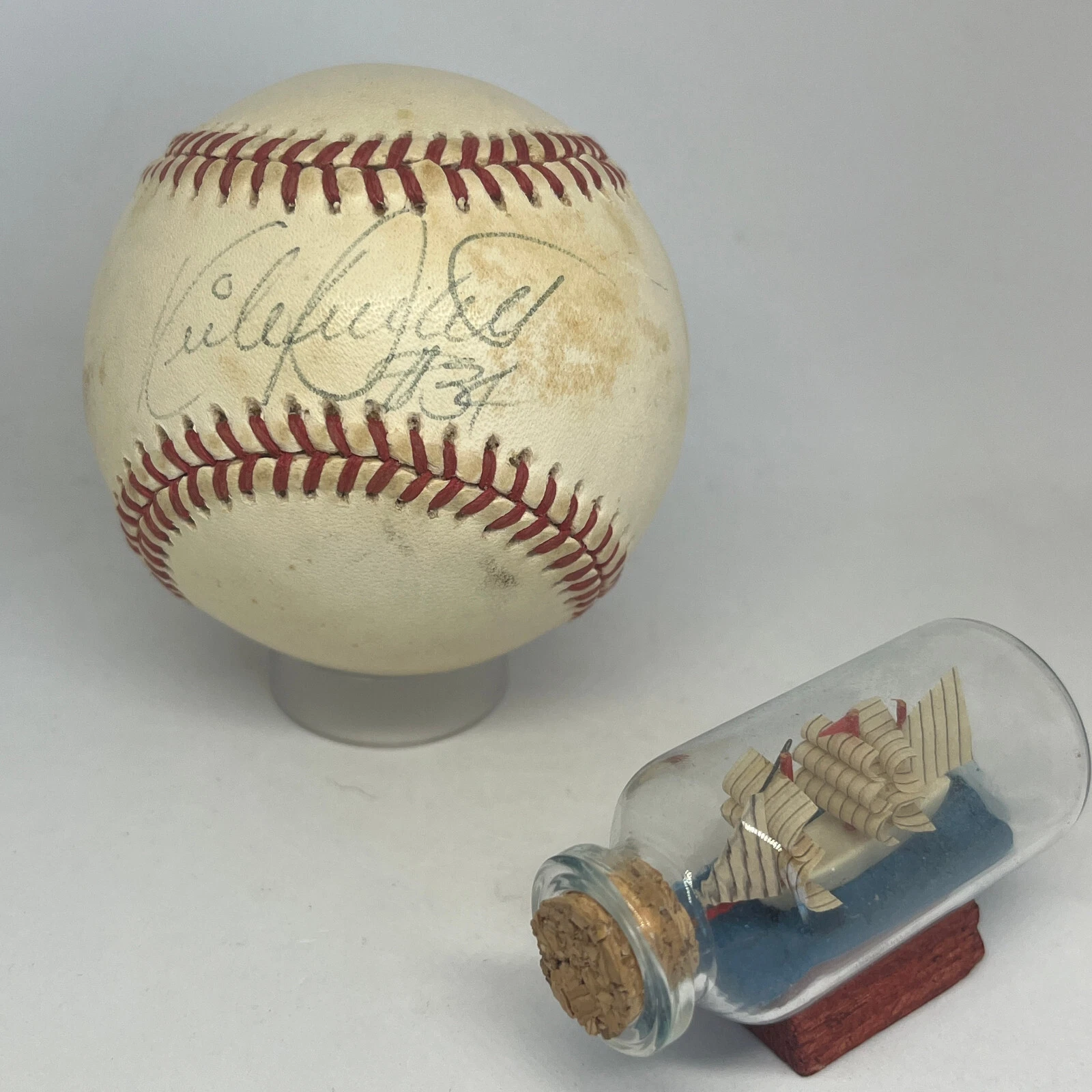 Kirby Puckett signed Rawlings OAL Baseball JSA LOA Twins HOF Auto A3545