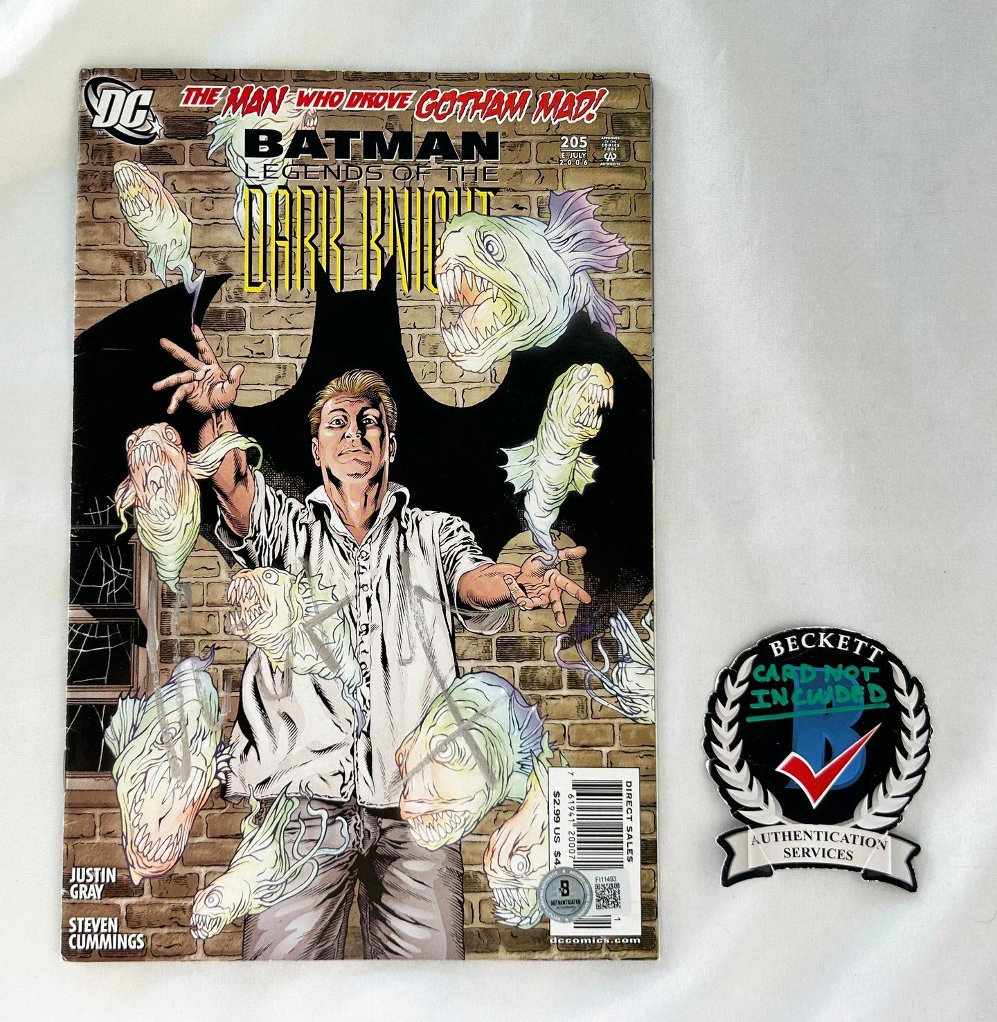 Christian Bale Signed Comic Book Batman Beckett BAS 4 COA